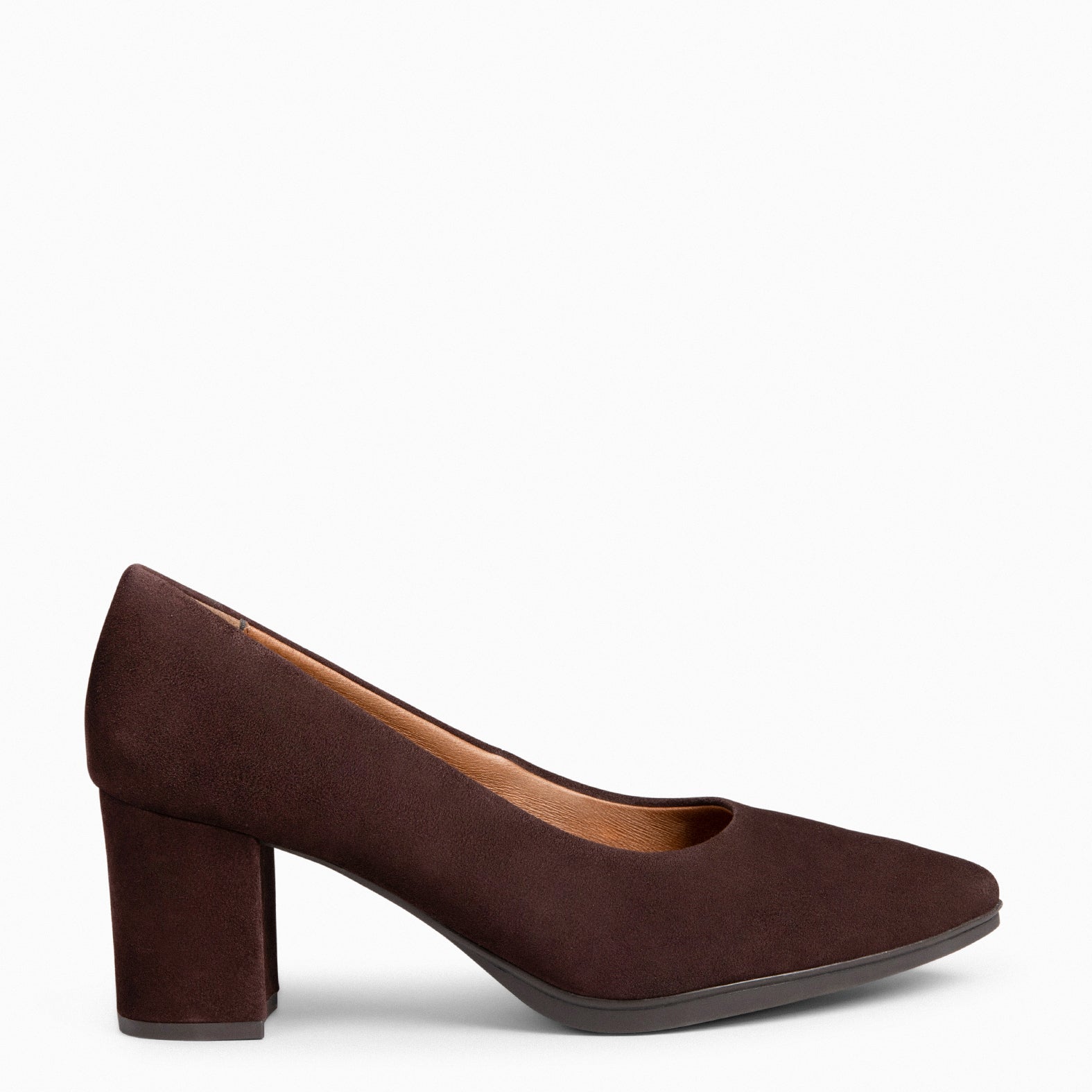URBAN S - Zapatos de tacón medio de ante MARRON