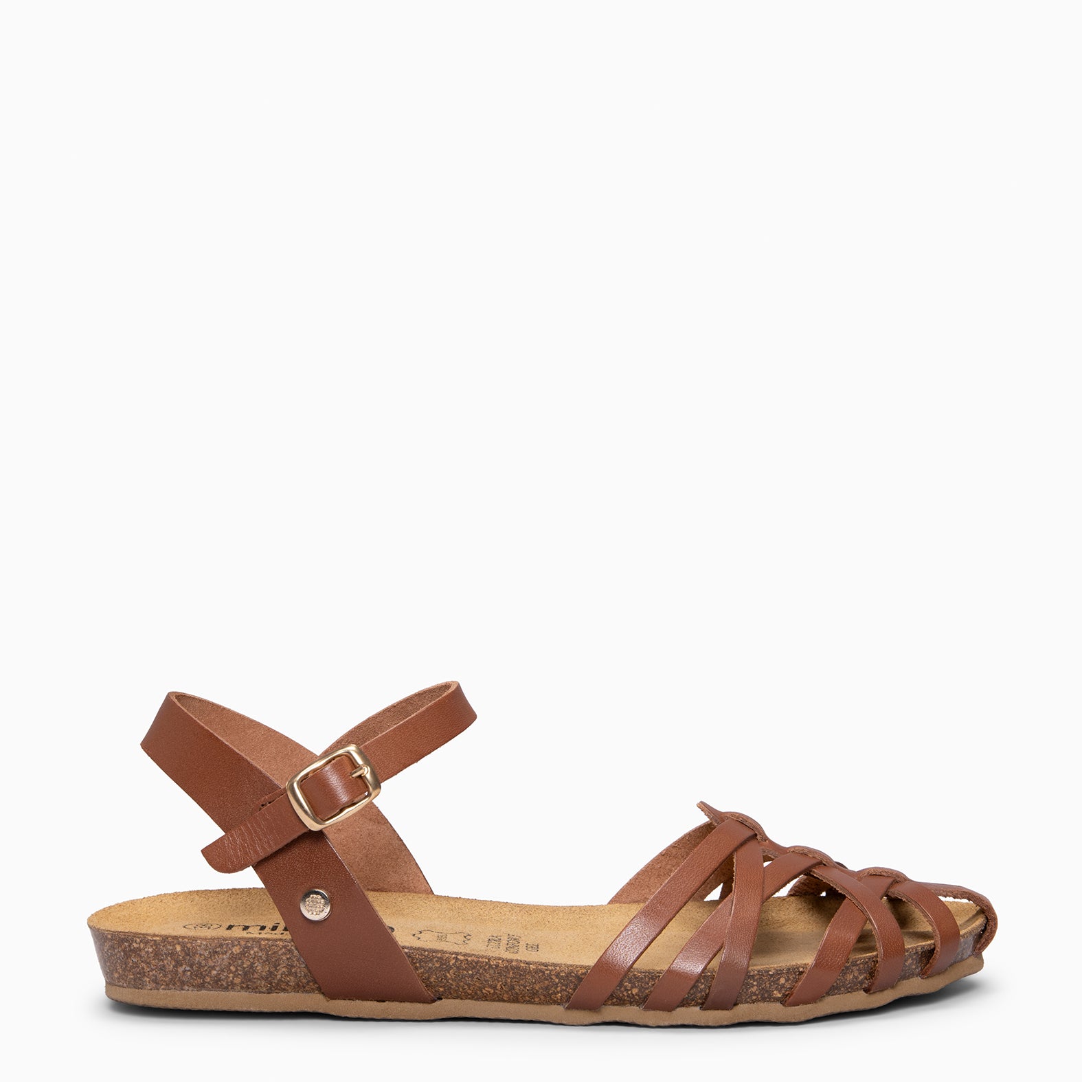 BEACH - Sandalias planas de tiras MARRON