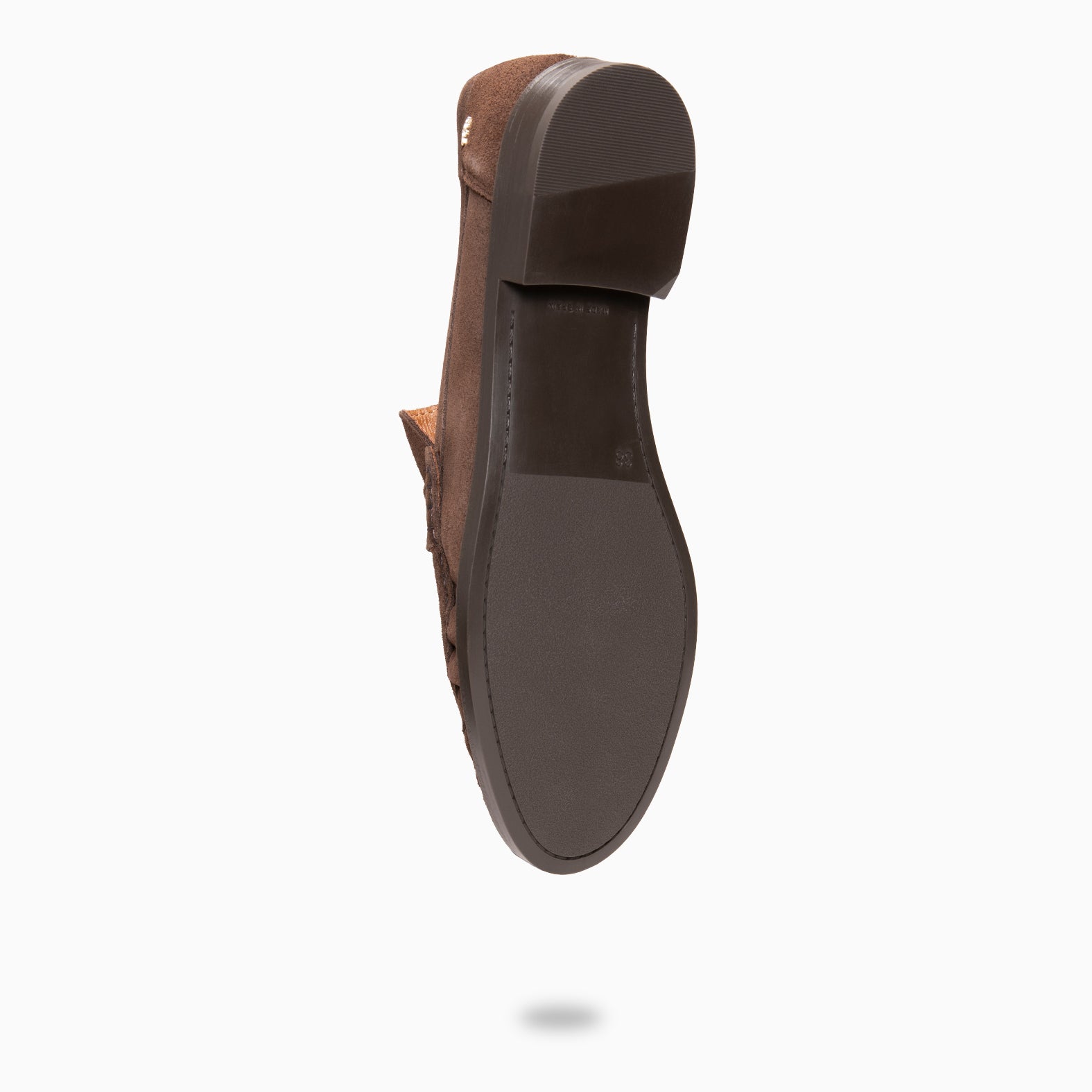 TOKIO - Mocasín en piel de serraje MARRON