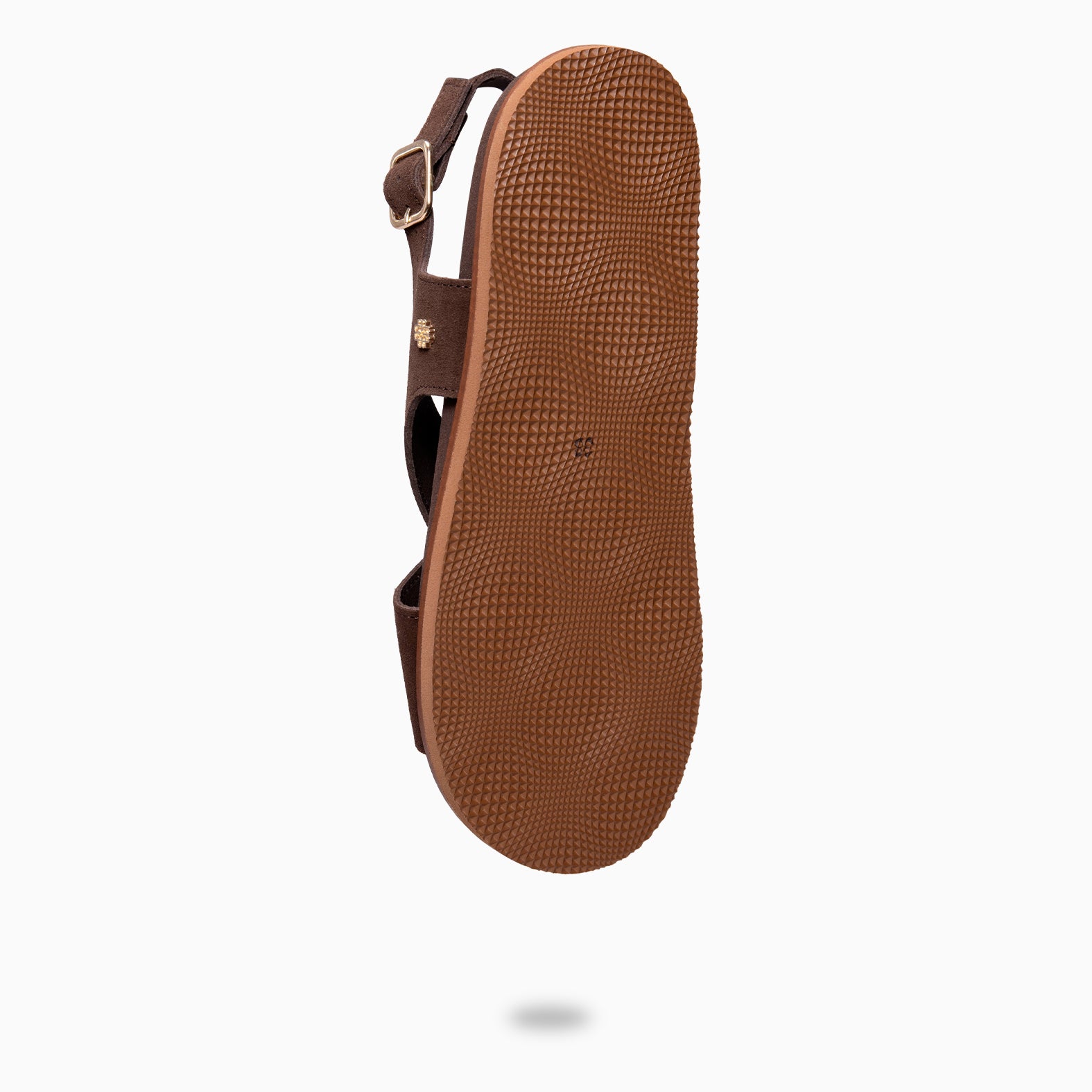 COIBA - BROWN Suede slide sandals