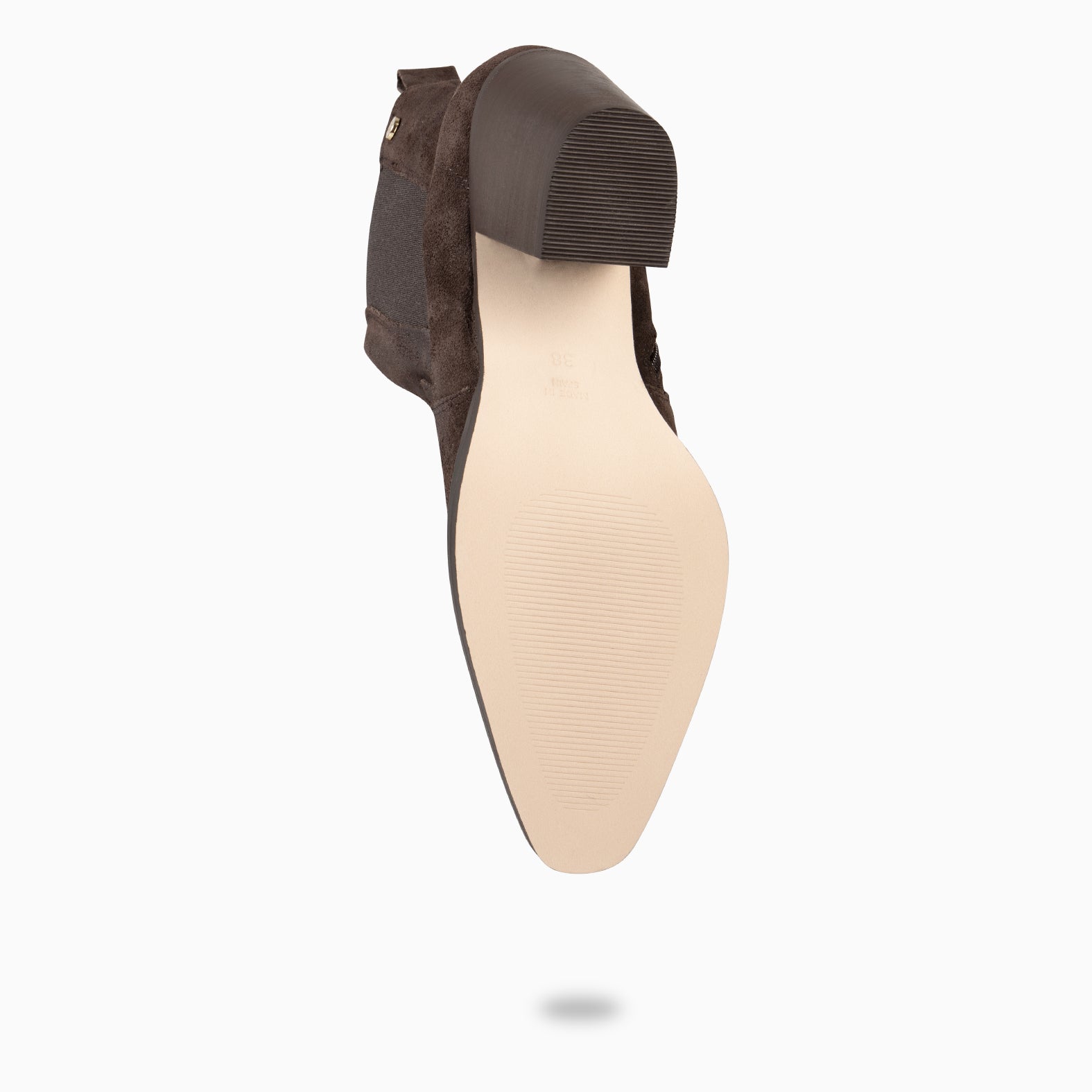 AMBER – Bottines à talon type Chelsea MARRON