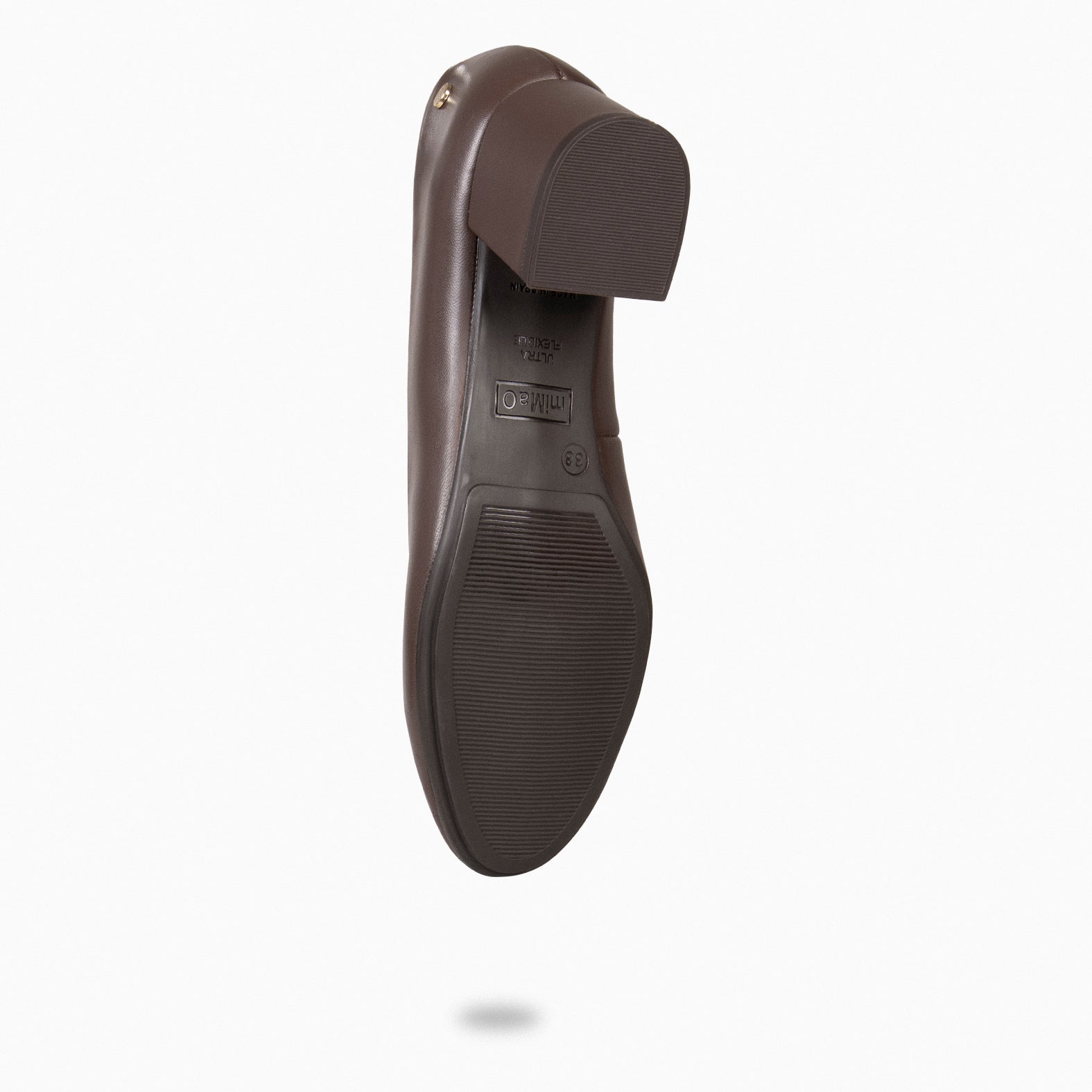 URBAN REDONDO SALÓN – Zapatos de tacón bajo de napa MARRON - miMaO ®