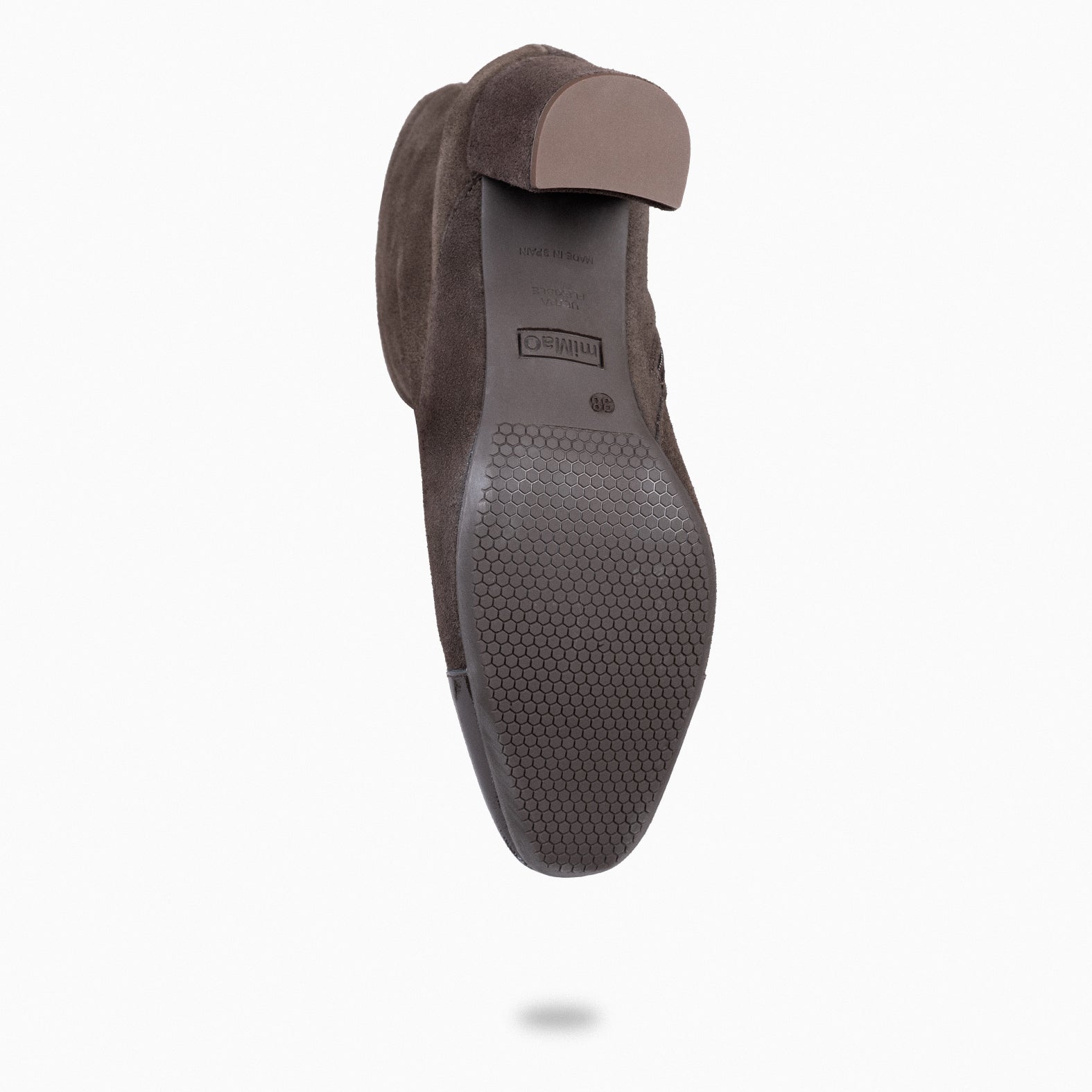 VARENNA - Botín con cremallera para mujer MARRÓN