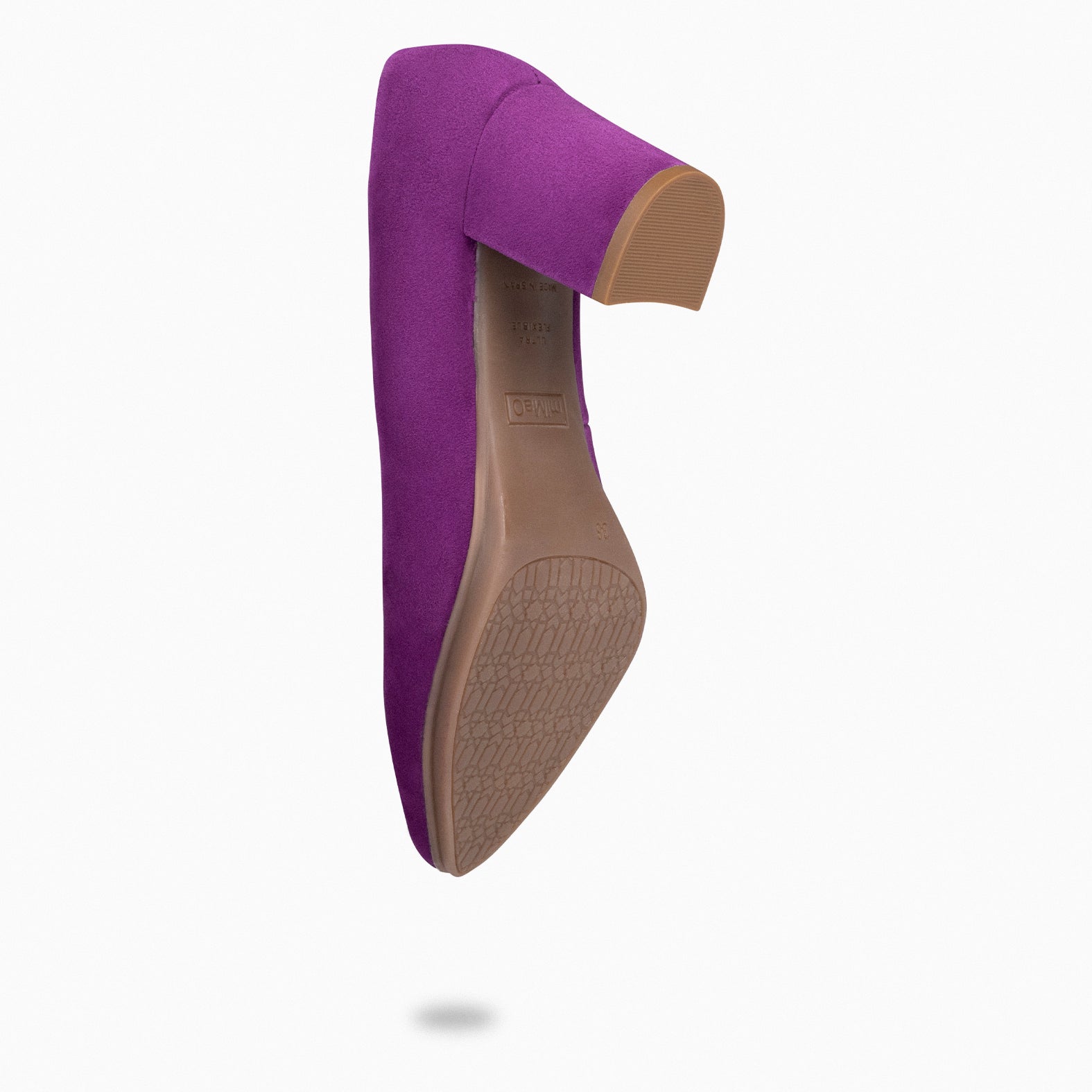 URBAN S - PURPLE suede mid-heeled shoes