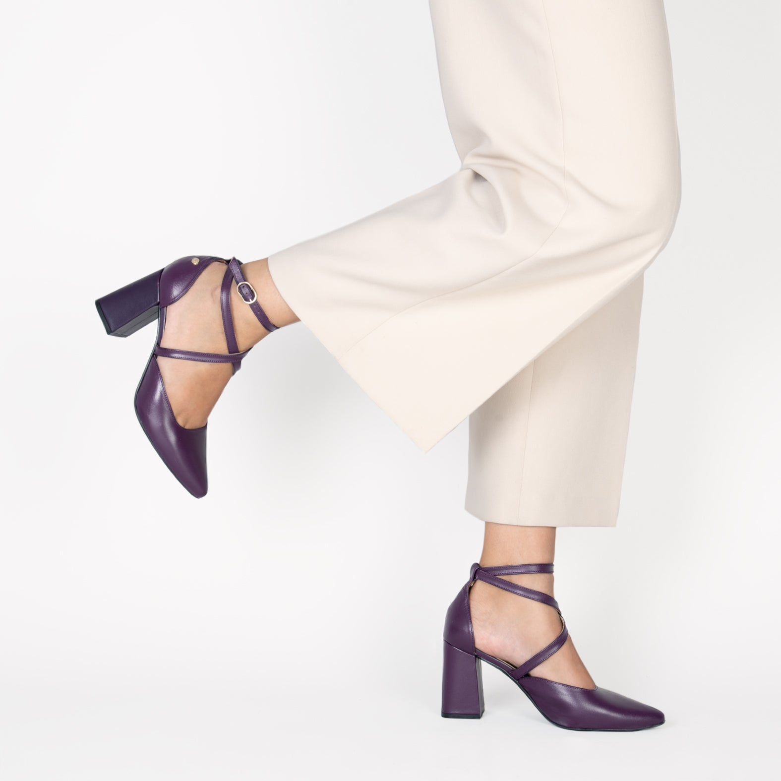 ARIEL - Sandalia de fiesta con tacón MORADO - miMaO ®