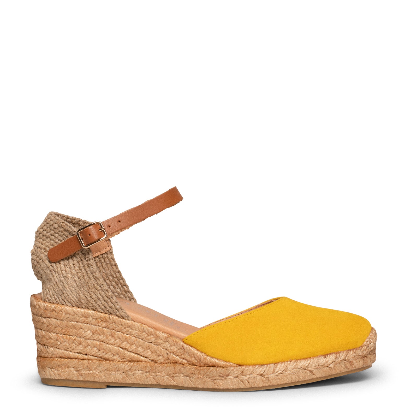 ALTEA – Espadrilles à talon compensé JAUNE