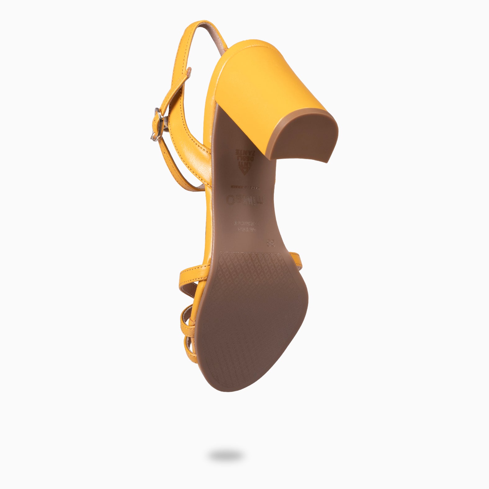 SONIA – Sandales à talon large JAUNE