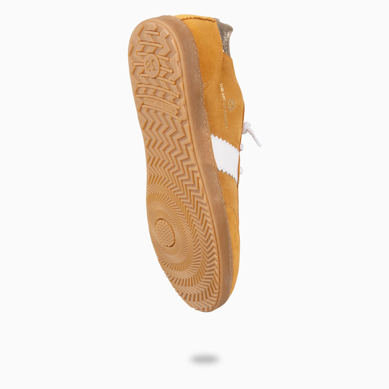 STÜDIO 01 – Baskets pour femme en daim JAUNE