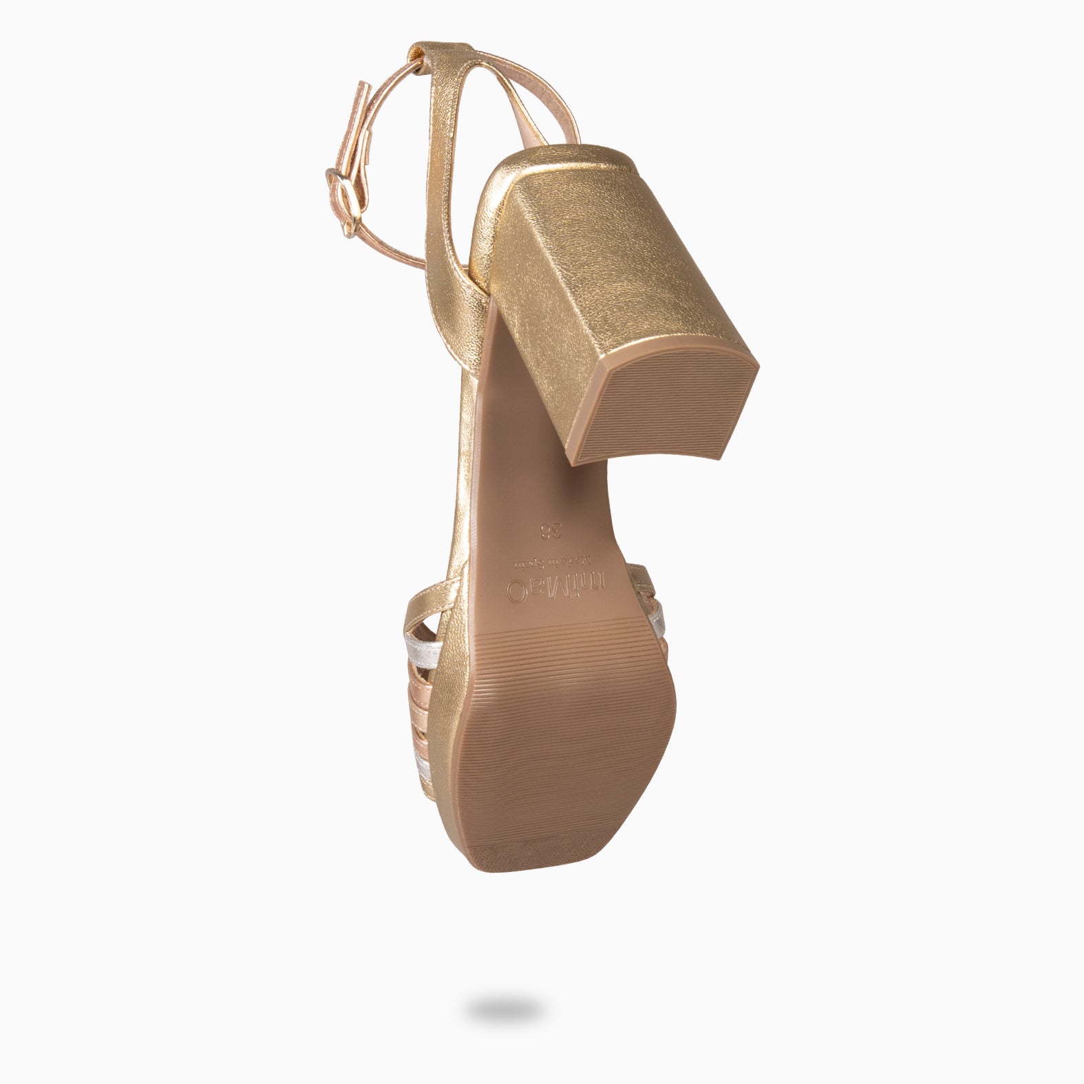 CRISTEL - SANDALIAS ELEGANTES DE TACÓN DE VESTIR MULTIMETAL - miMaO ®