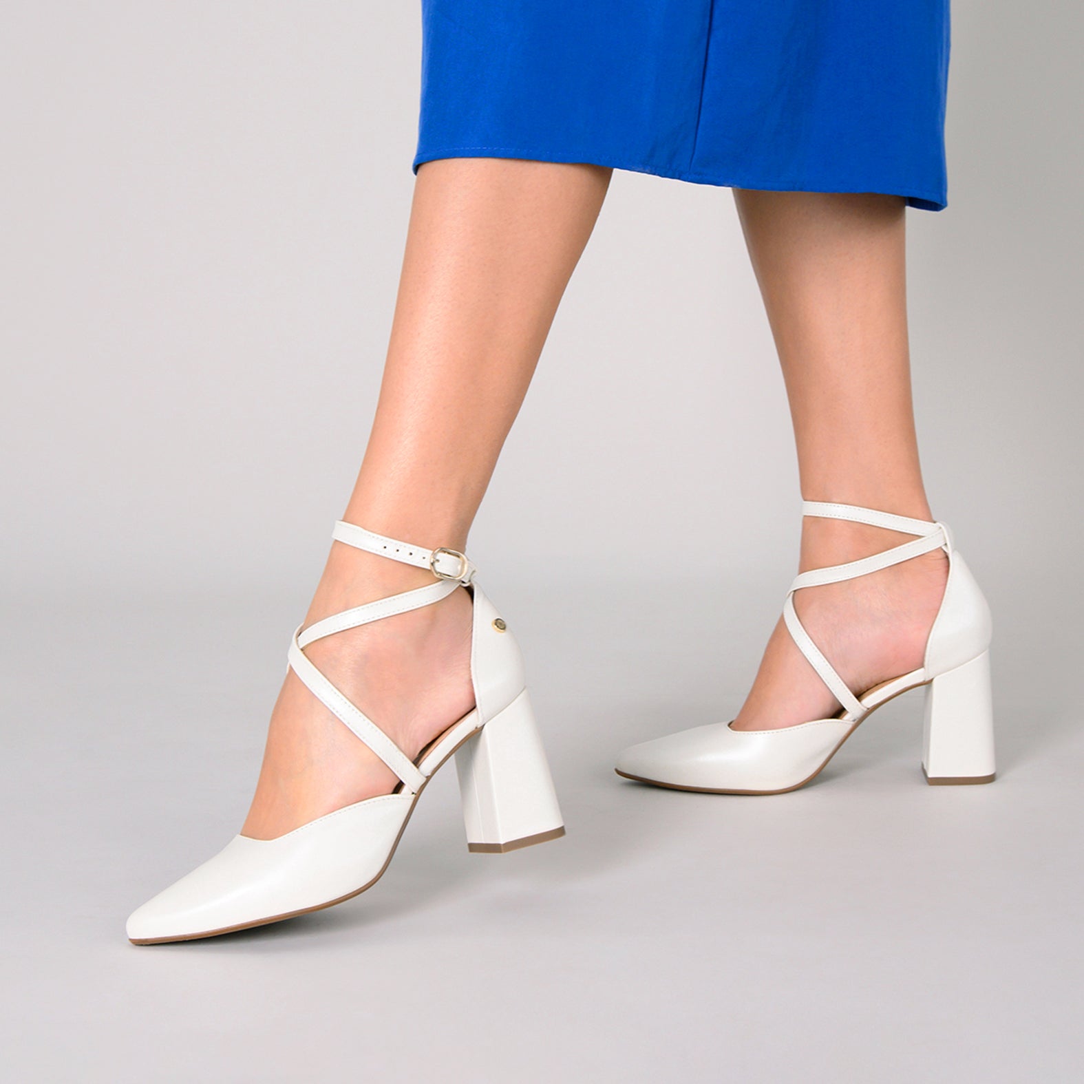 ARIEL - Zapato de tacón ancho NACAR - miMaO ®