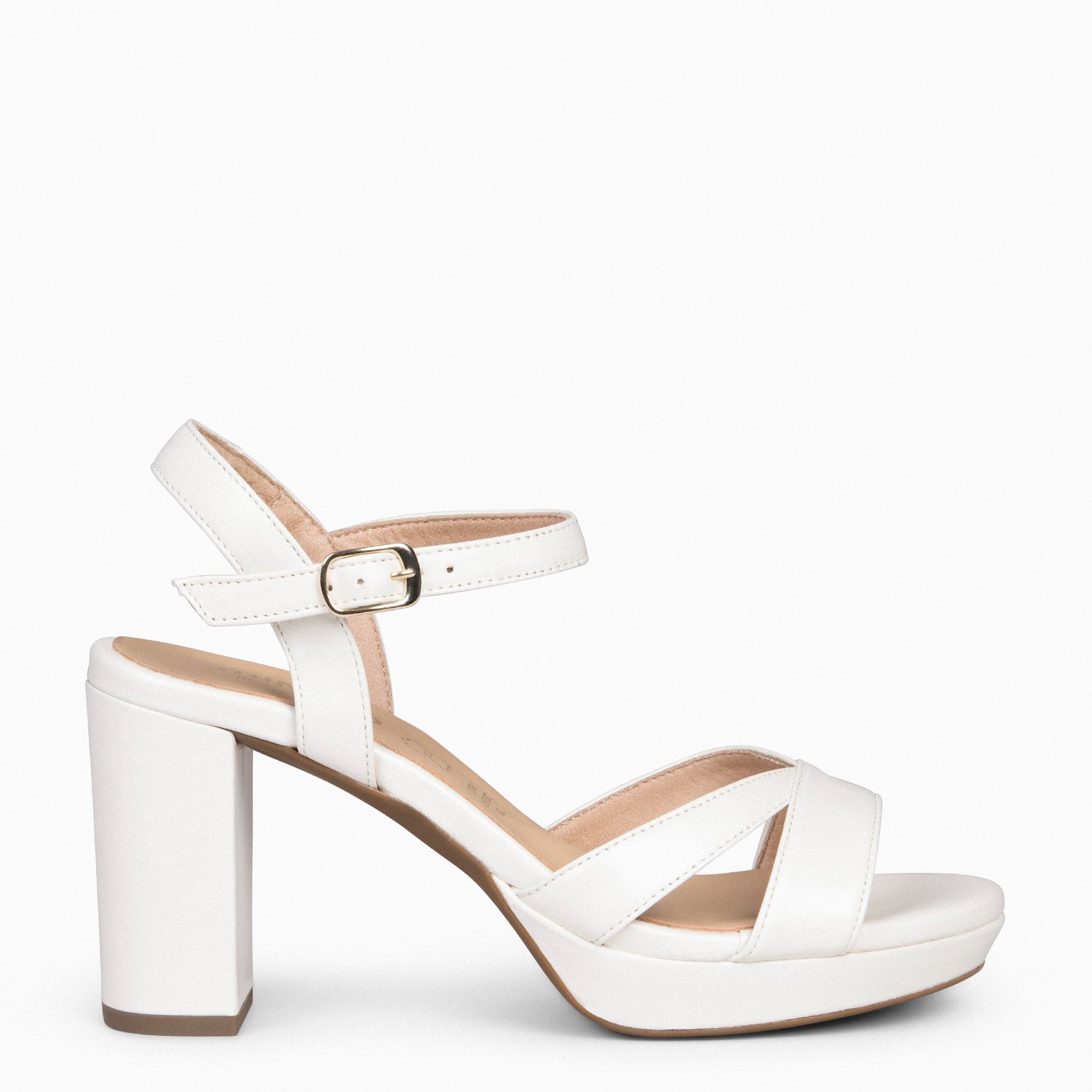 PARIS - NACRE HIGH HEEL SANDAL WITH PLATFORM