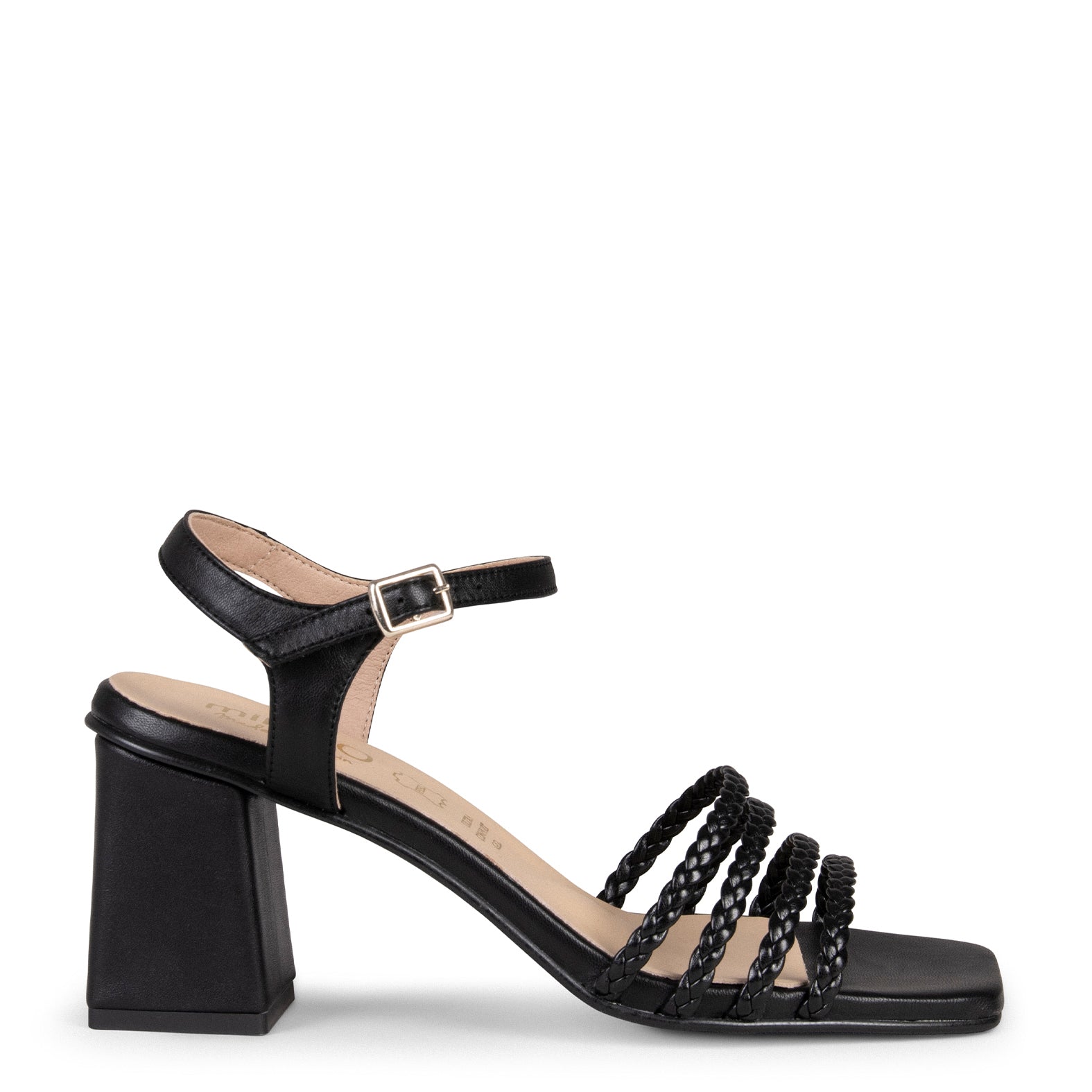 TINA – Sandales élégantes tressées NOIR