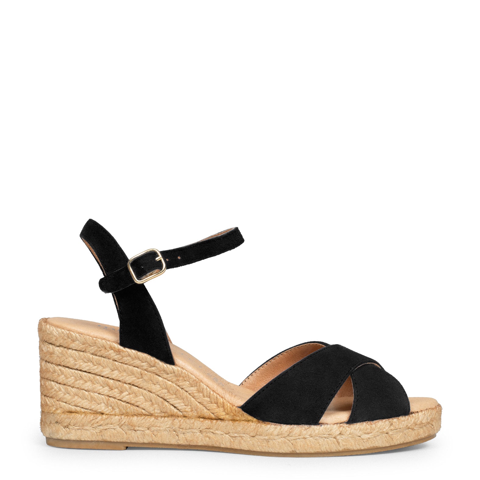 CALPE - BLACK SUEDE LEATHER ESPADRILLE