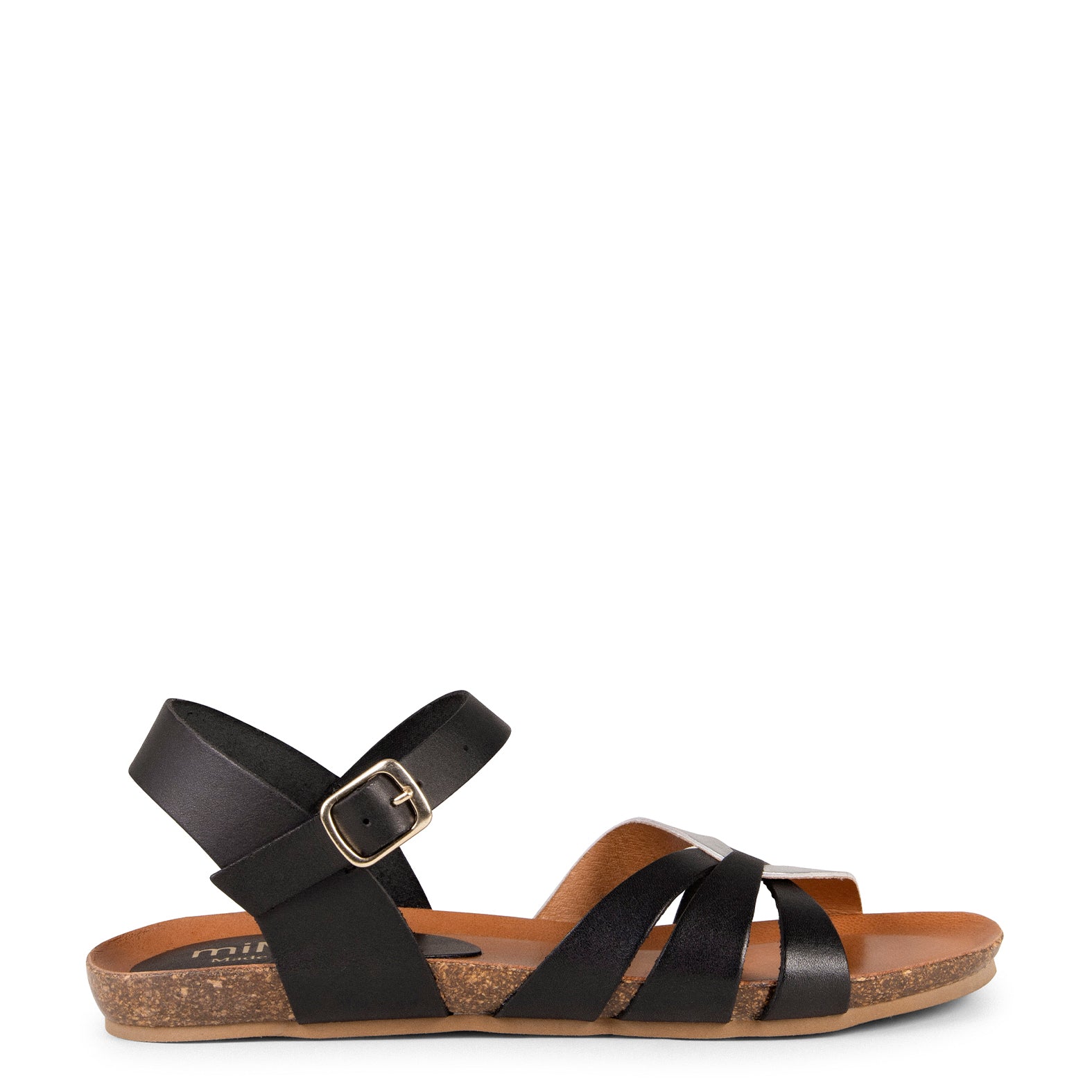 SALOMÉ - Sandalias planas con pulsera NEGRO