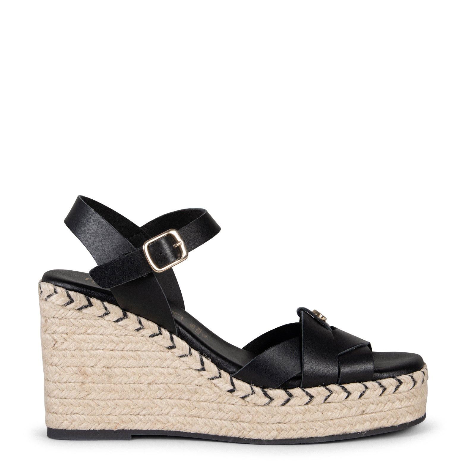 MABEL - BLACK WEDGE ESPADRILLE