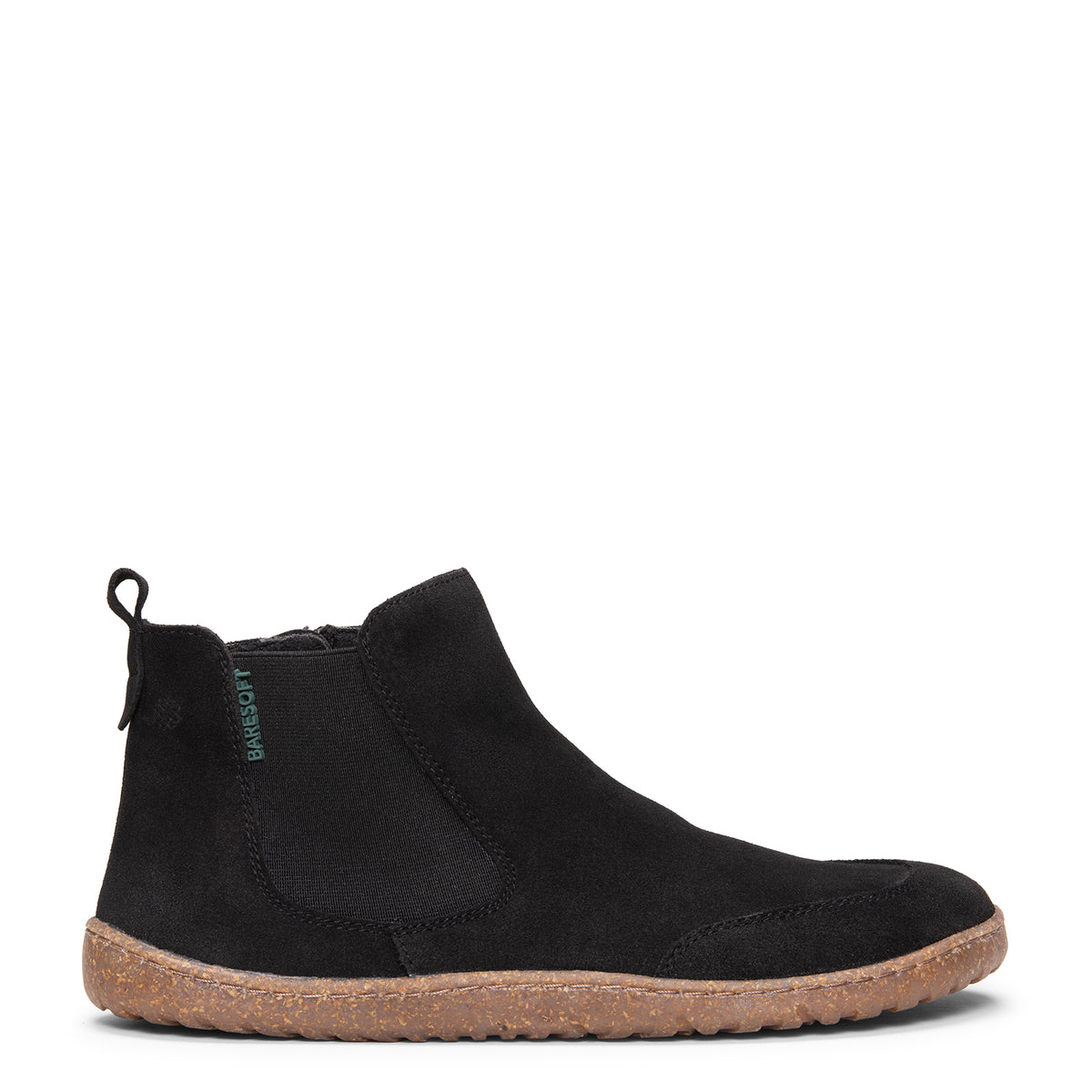 RAIN - BLACK Water repellent suede Chelsea ankle boots