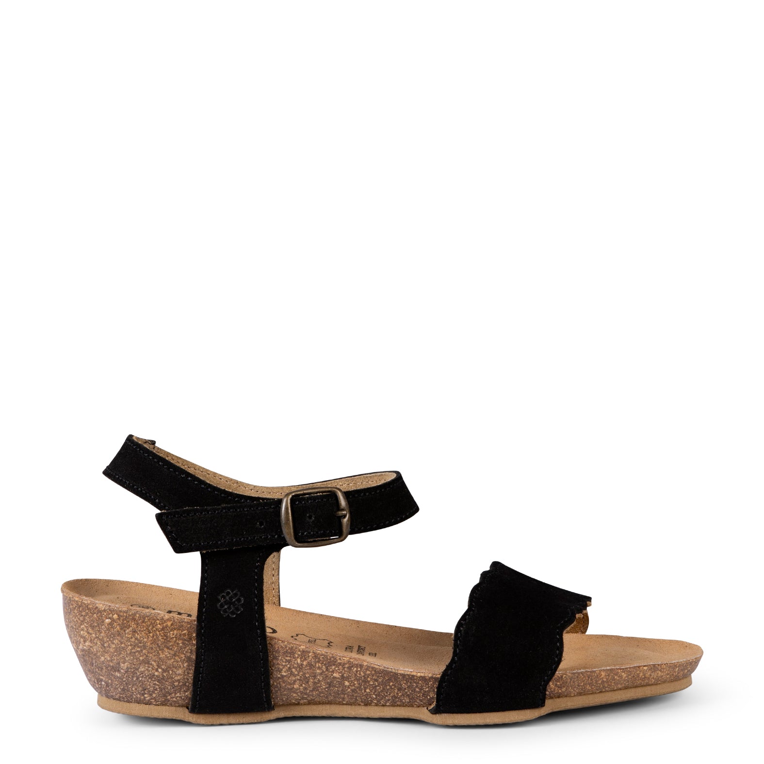 ORDESA – Sandales à talon compensé en liège NOIR