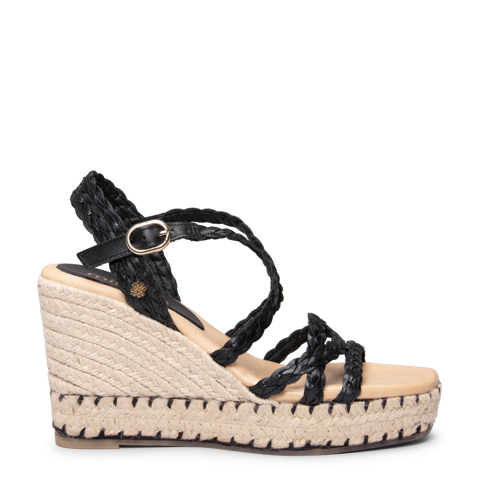 ARTEMISA - Espadrilles à lanières tressées NOIR