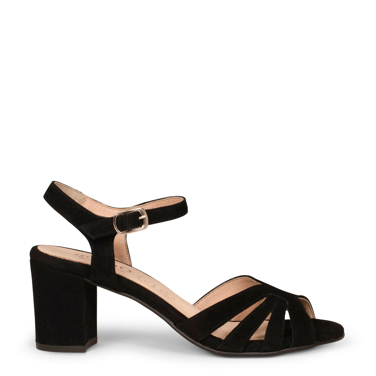 MUSA – Sandalias de Tacón ancho NEGRO