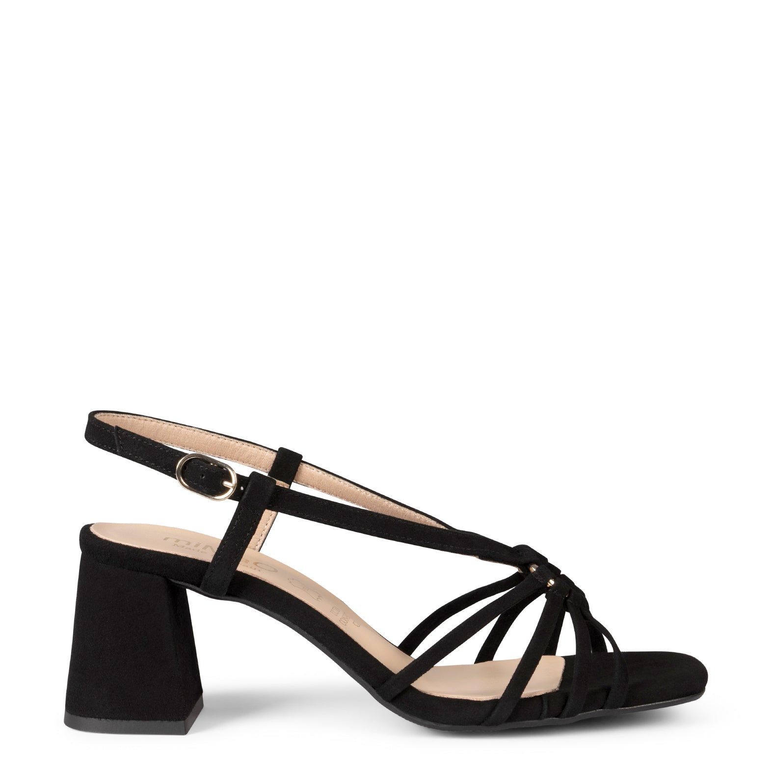 SOLEIL - Sandales à talon en cuir NOIR