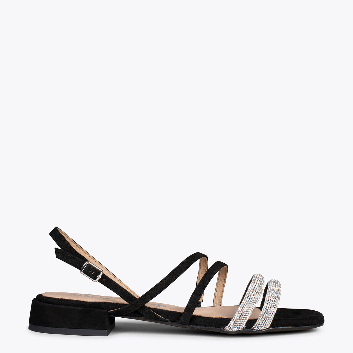 OSLO - Sandalias planas NEGRO