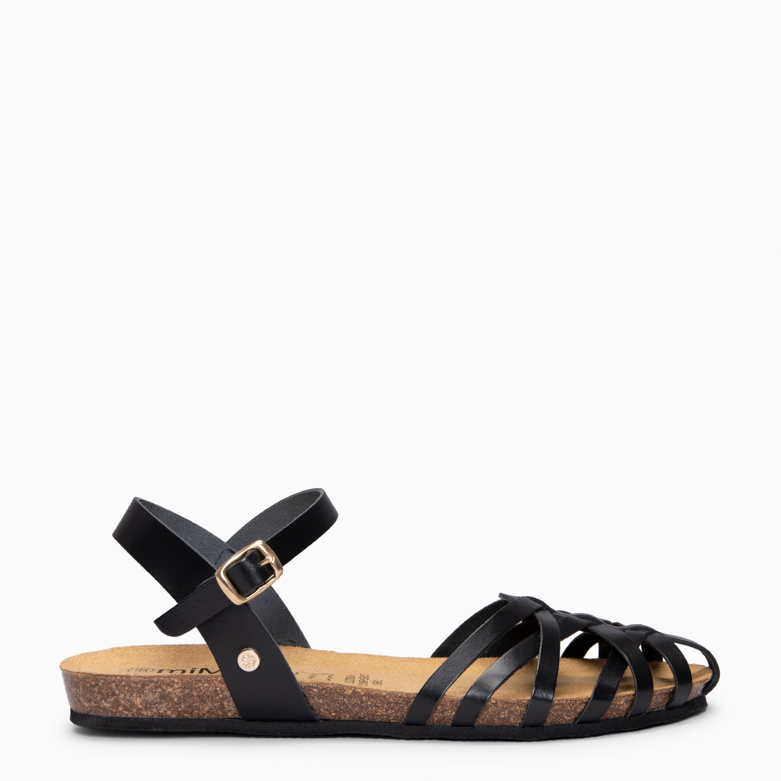 BEACH - Sandalias planas de tiras NEGRO