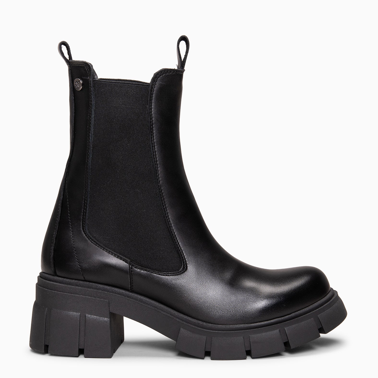 LUCIA - Botines Chelsea con plataforma NEGRO