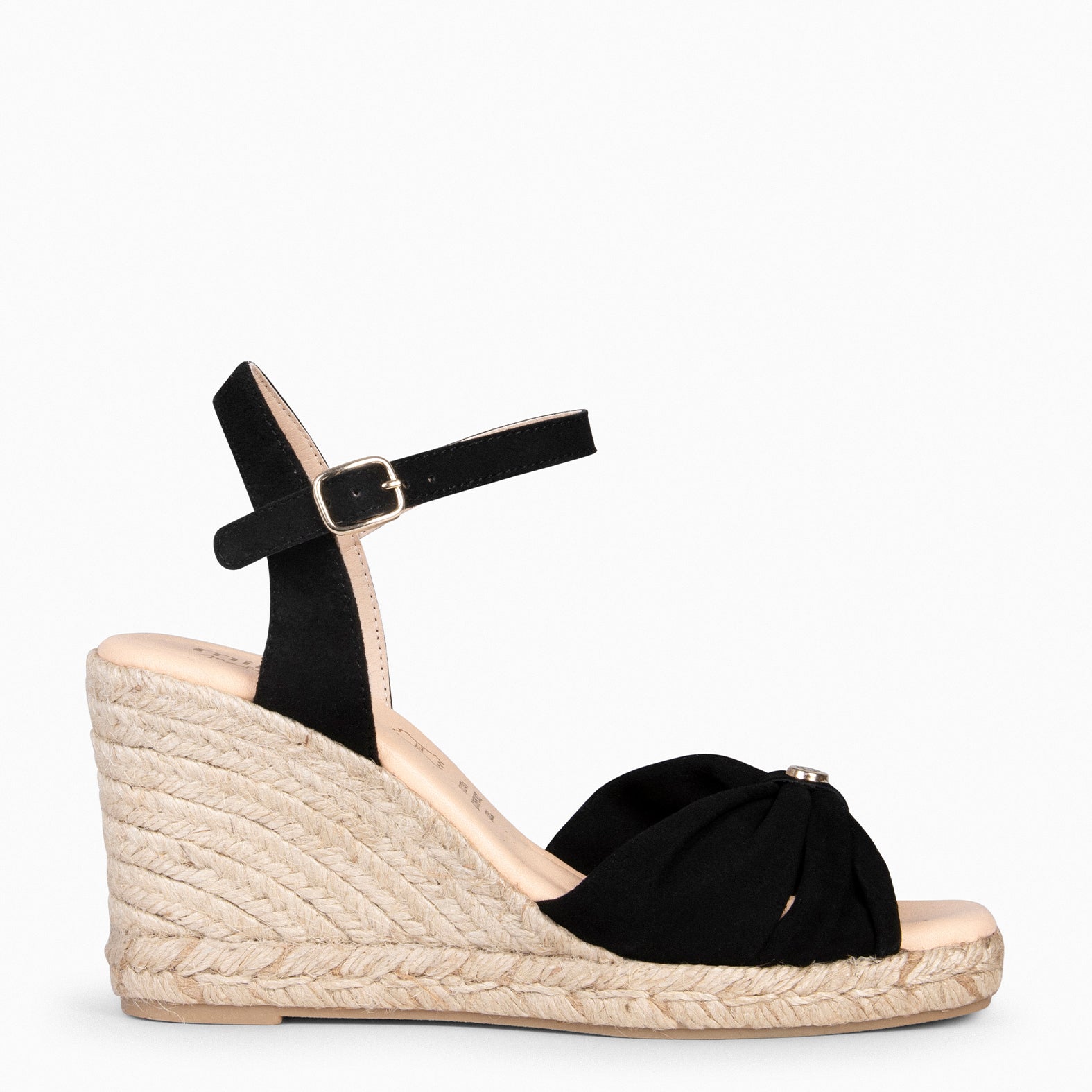 MIRASOL – BLACK high wedge espadrilles miMaO ®