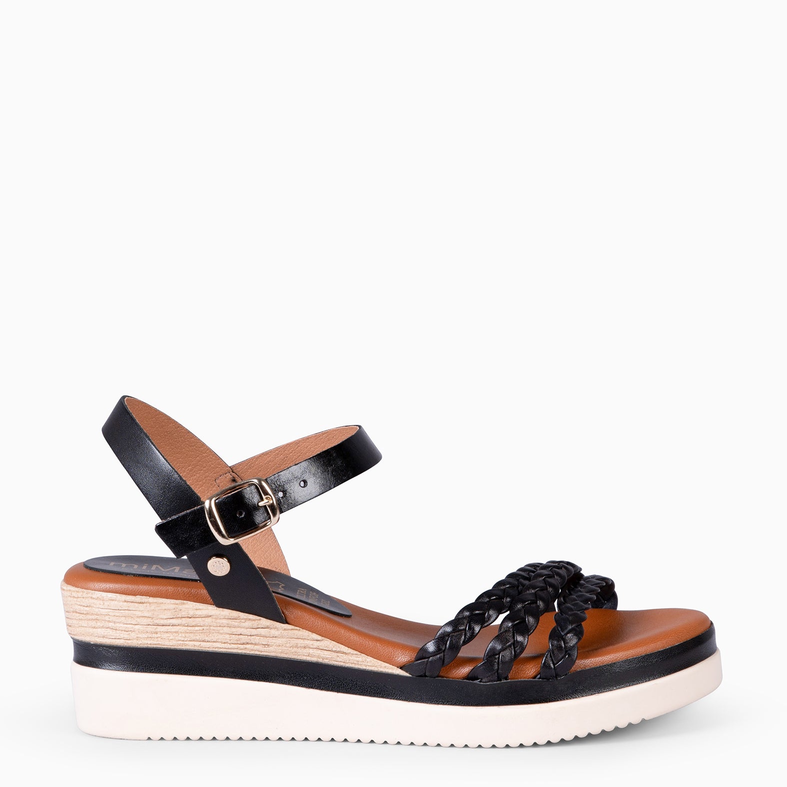 ADAYA - BLACK WOMEN'S WEDGE SANDALS