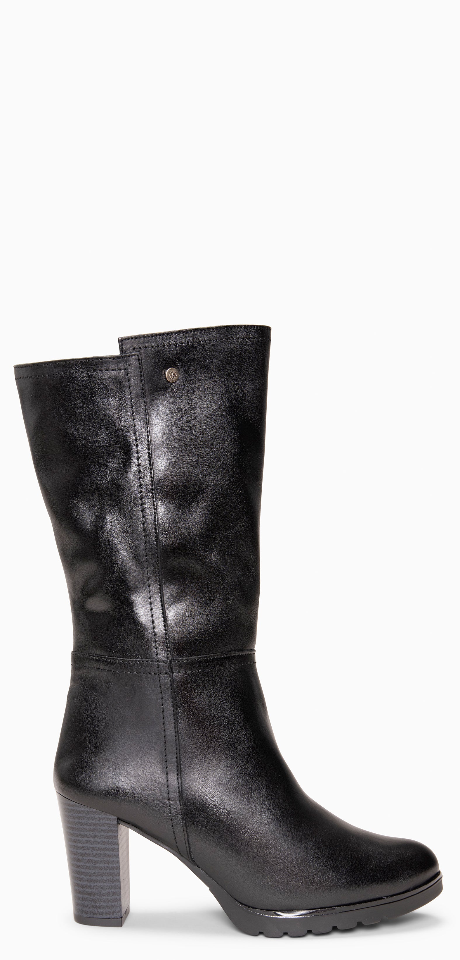 ARIANA XL - Botas de tacón y plataforma altas de piel NEGRO