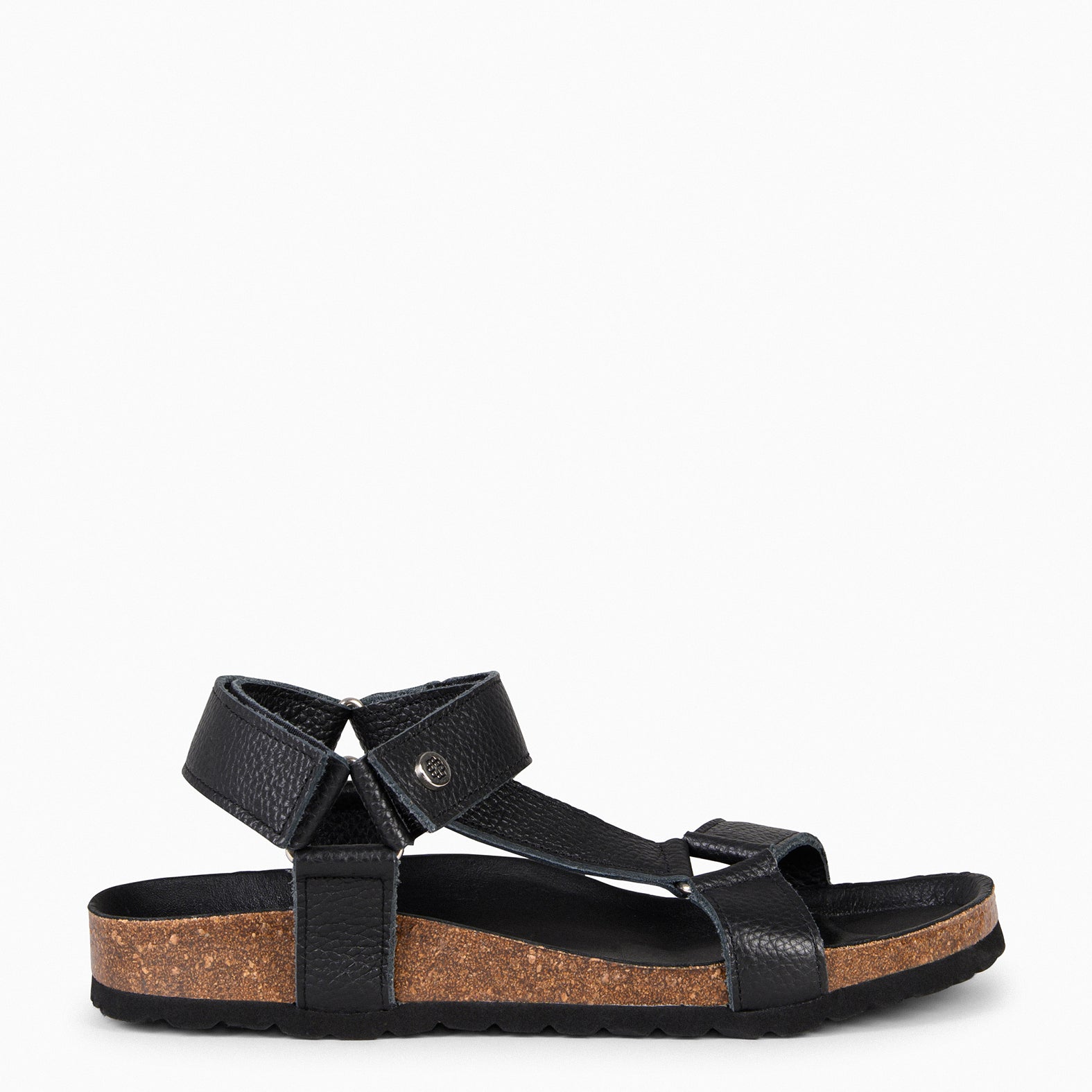 LAURA - Sandales à scratch NOIR