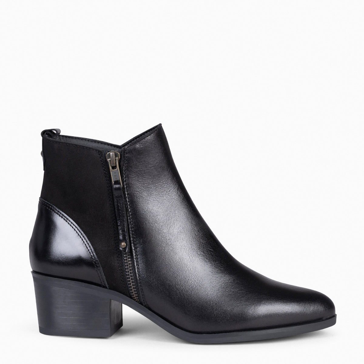 REBECCA - Botines con Tacón para Mujer NEGRO