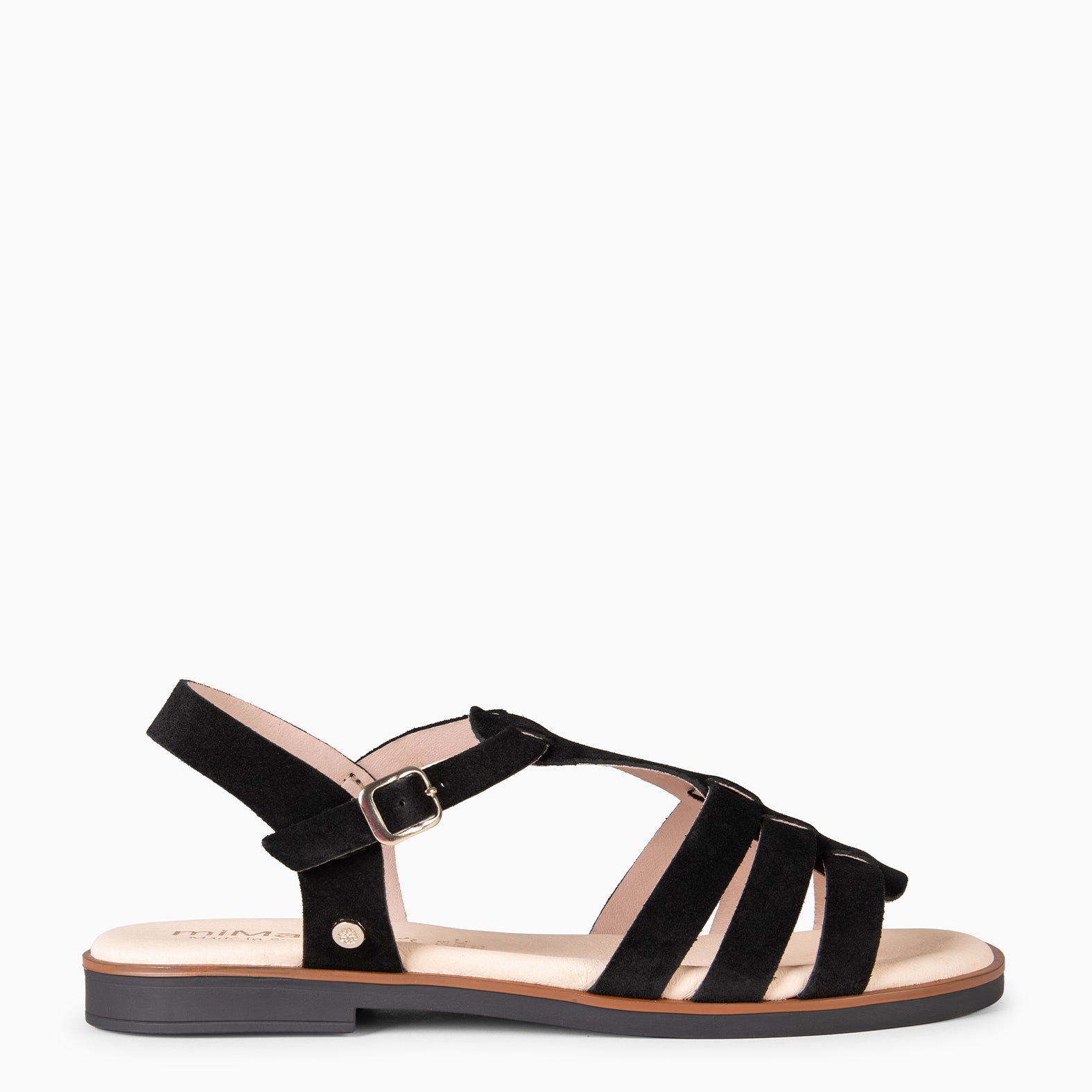 NAIRA - Black slides sandal leather