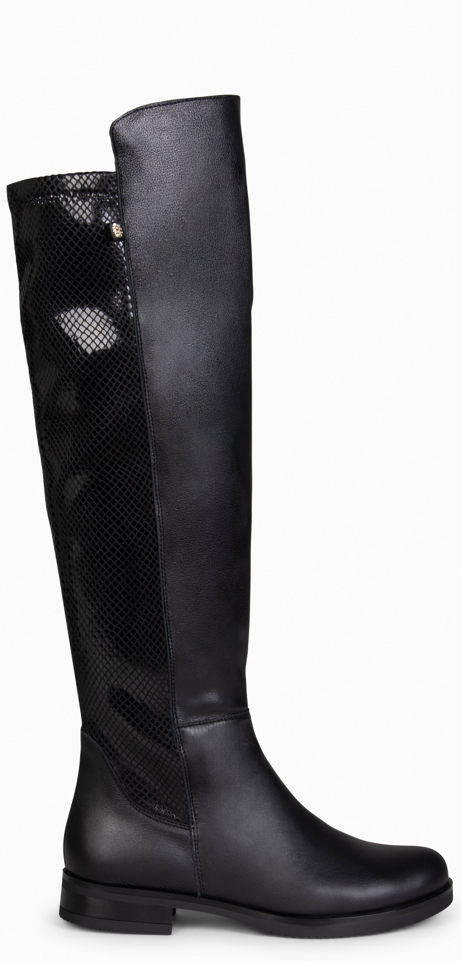 LIA - Bota alta de piel SERPIENTE