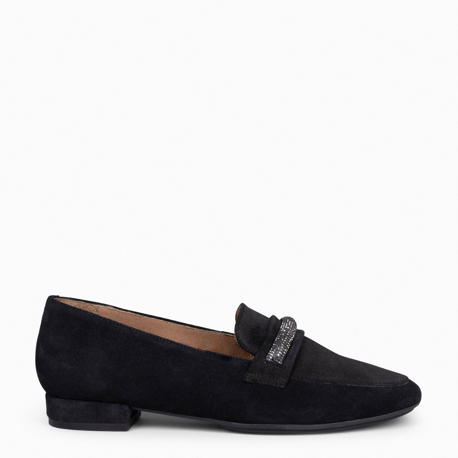 SLIPPERS BRIGHT -BLACK moccasins
