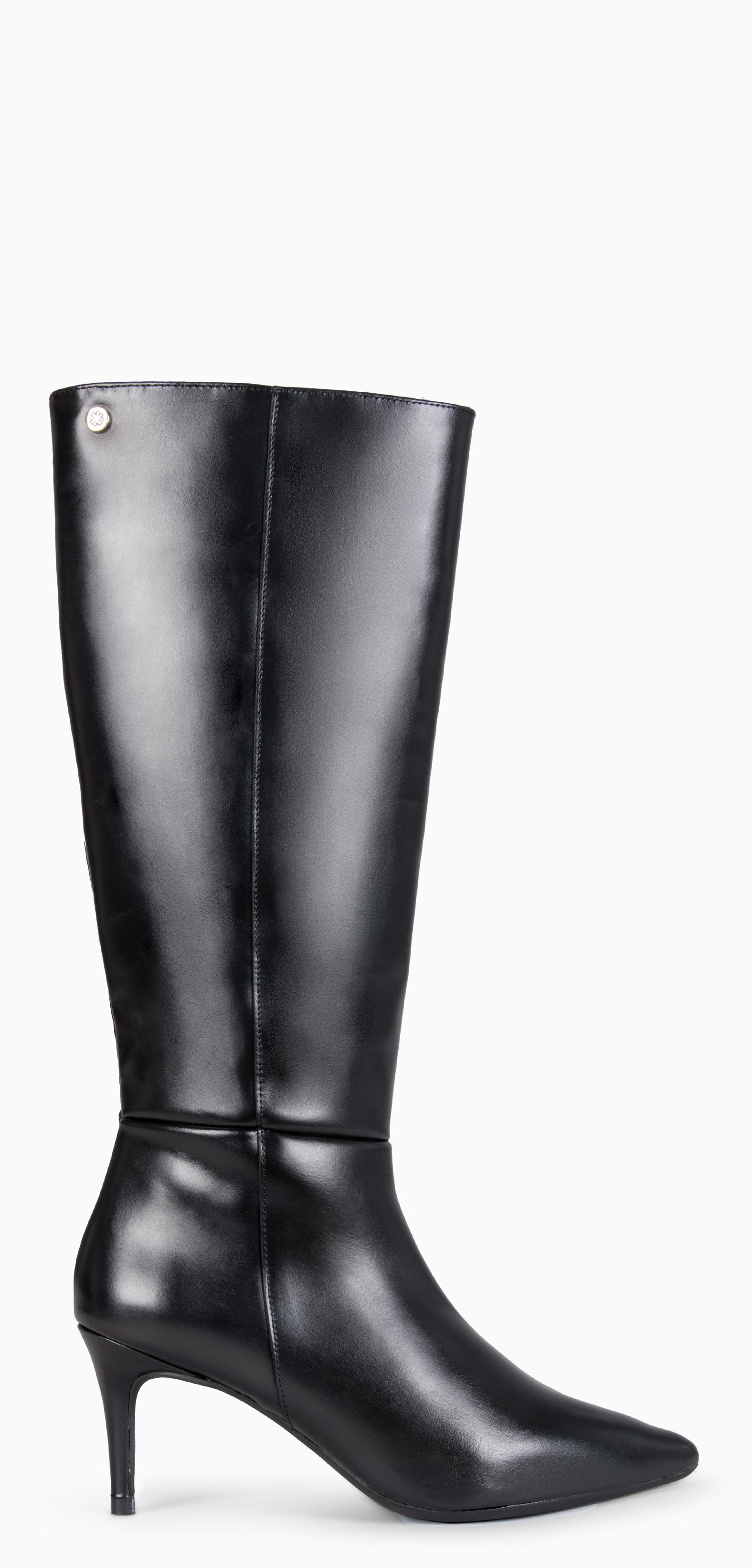 MANHATTAN - Botas de piel con tacón fino NEGRO