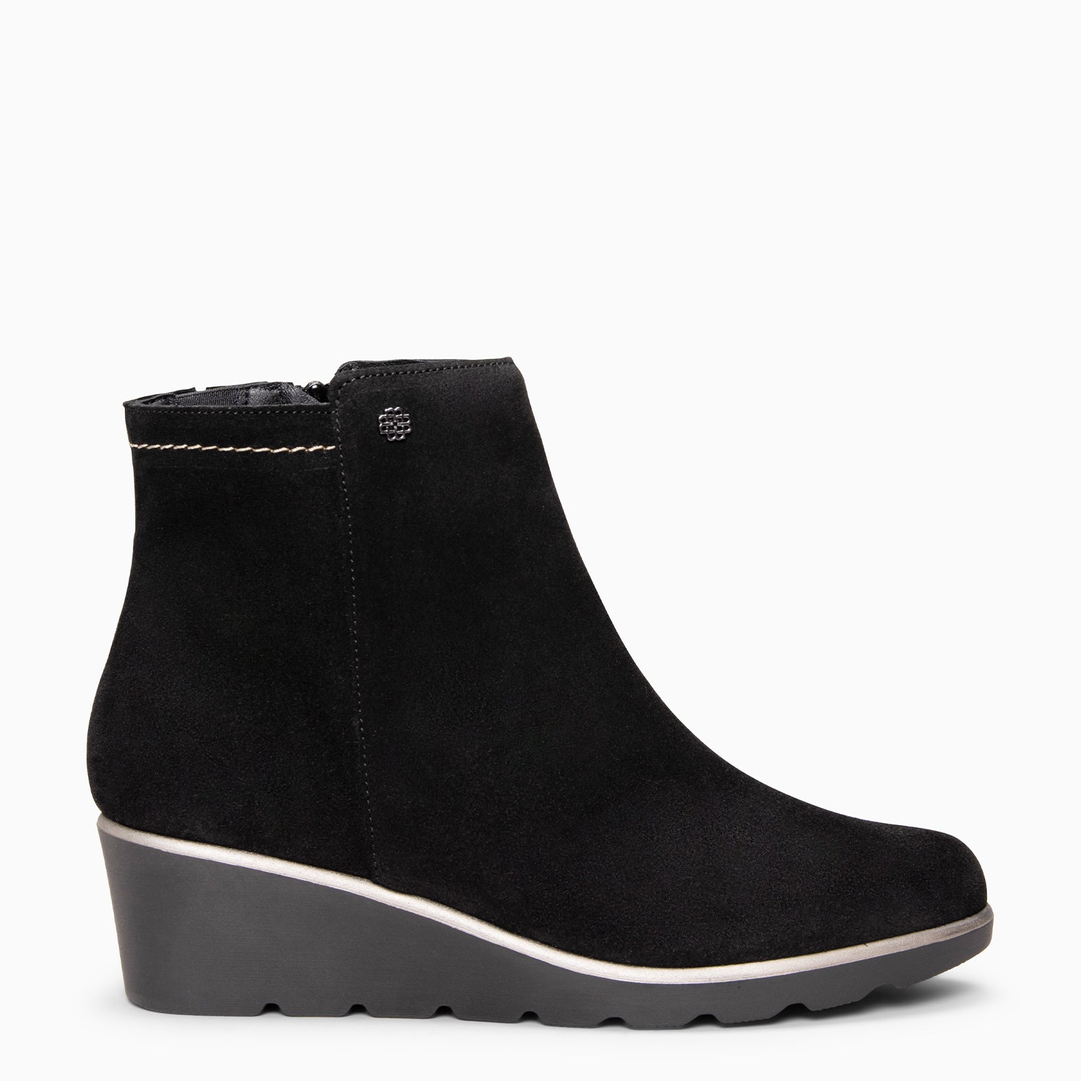 LULEA - Botín de serraje hidrófugo NEGRO