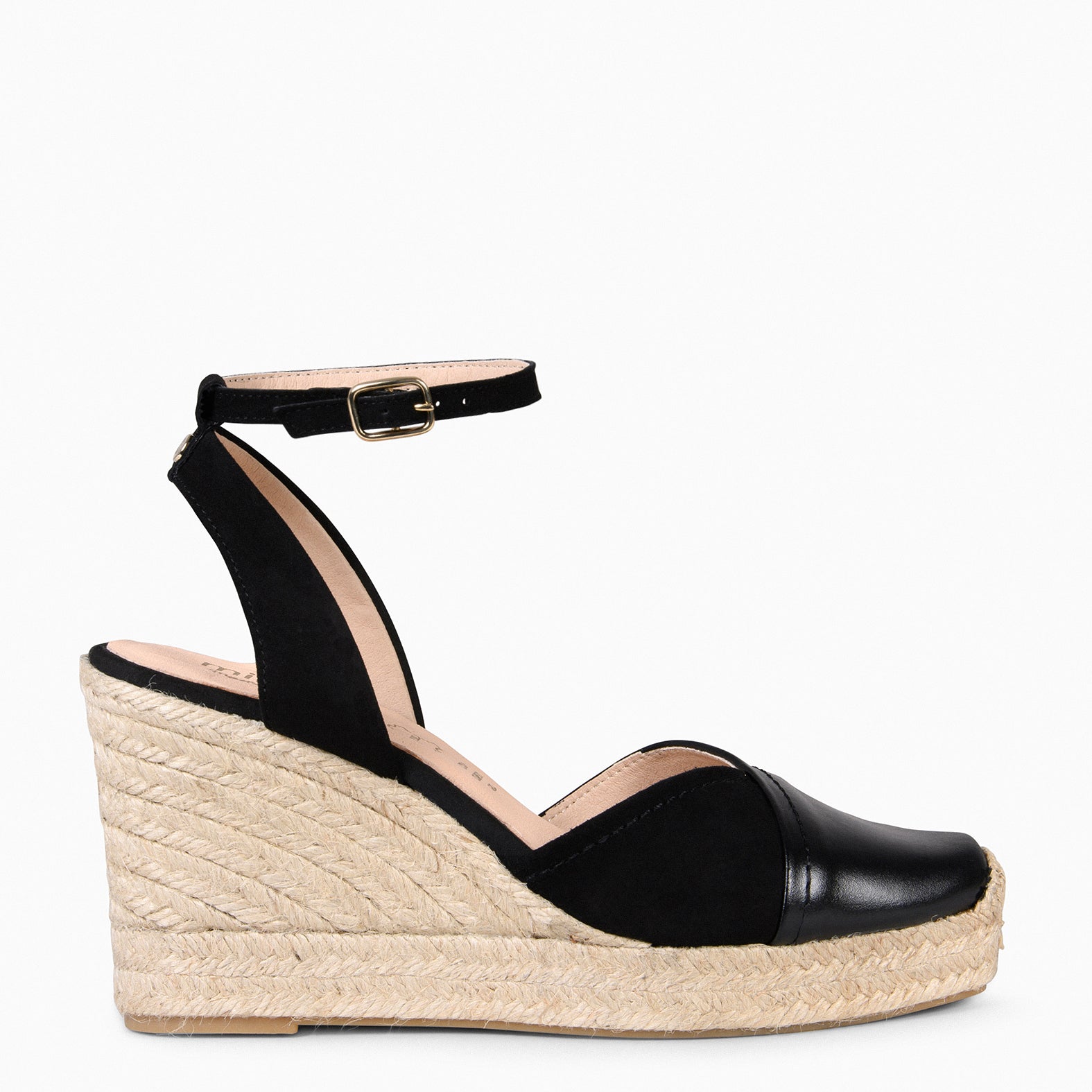 VALLDEMOSA – BLACK Wedge espadrilles