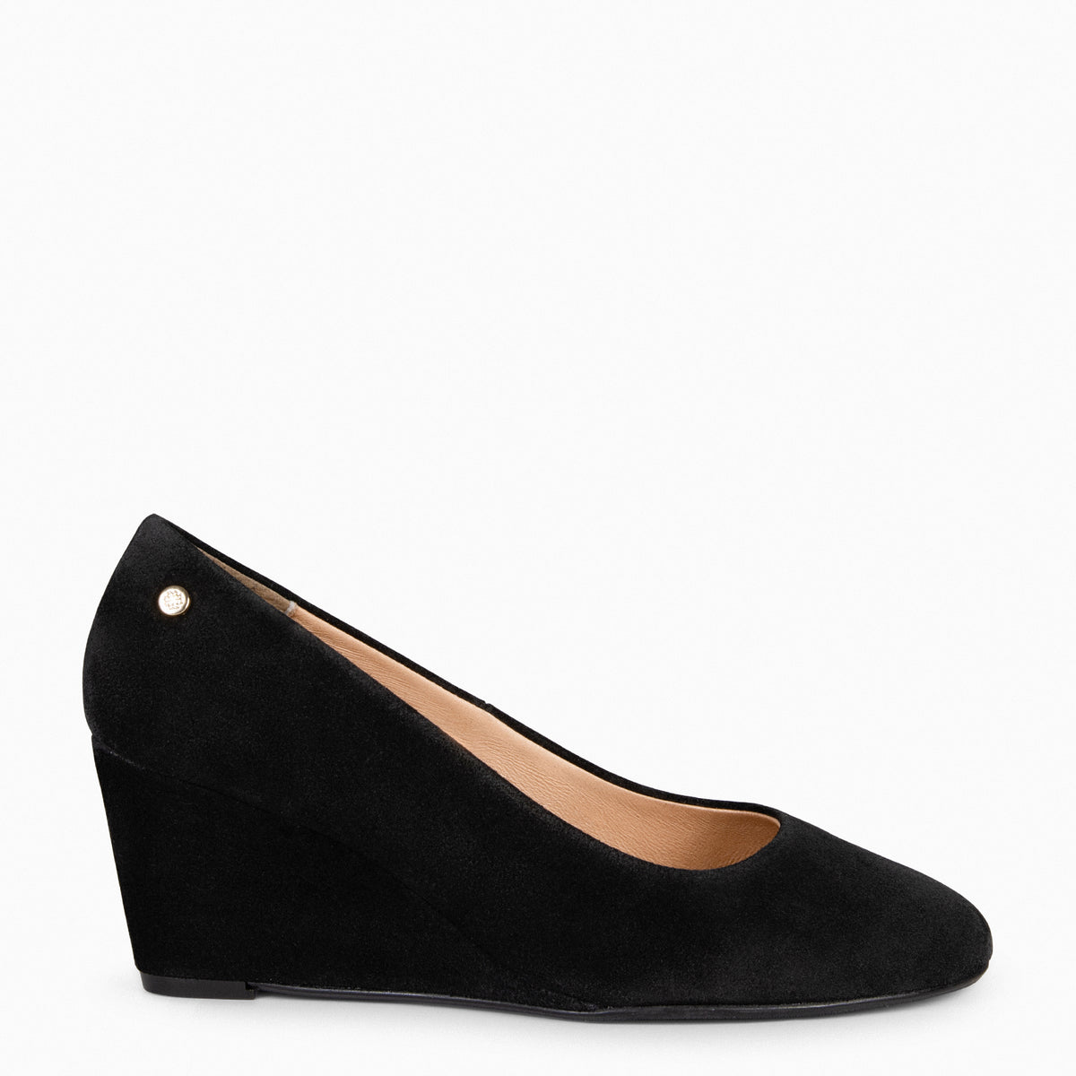 REDONDO CUÑA – Zapato de mujer con cuña NEGRO - miMaO ®