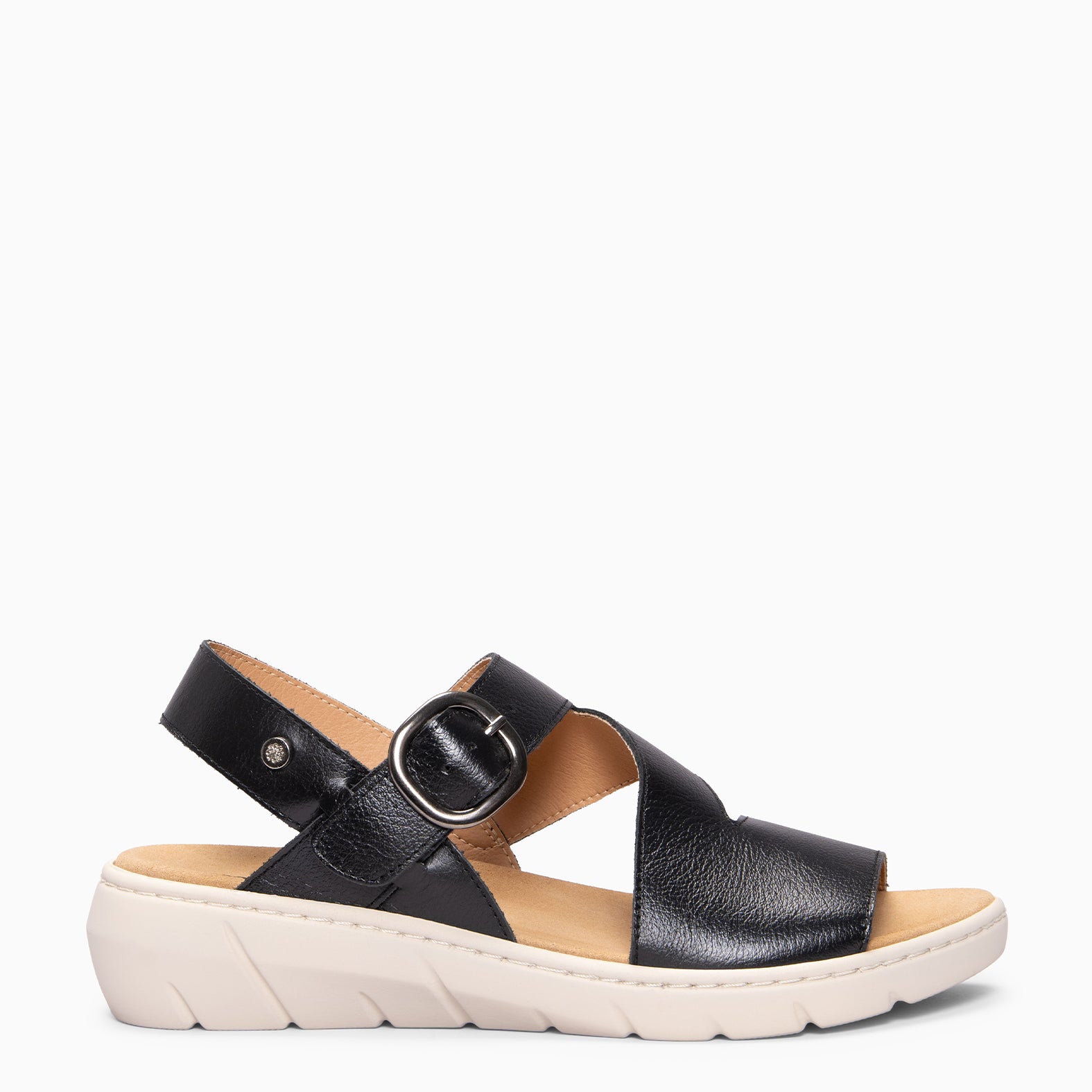 NATURA – Sandalias con plantilla Extraíble NEGRO