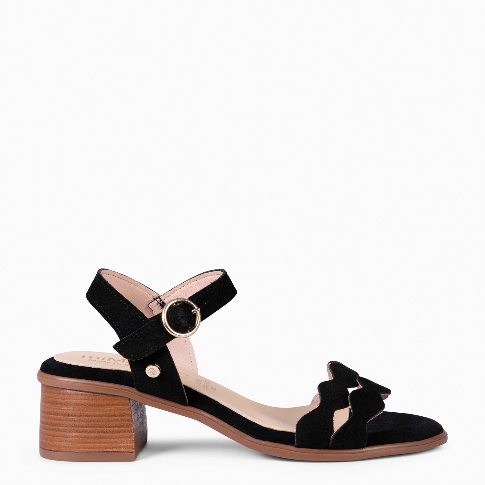 LETY - BLACK LOW-HEELED SANDAL