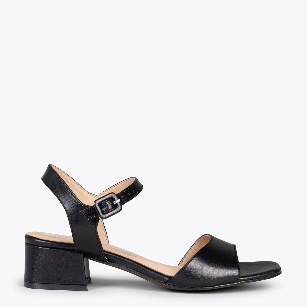 VILNIUS – BLACK classic mid heel sandal