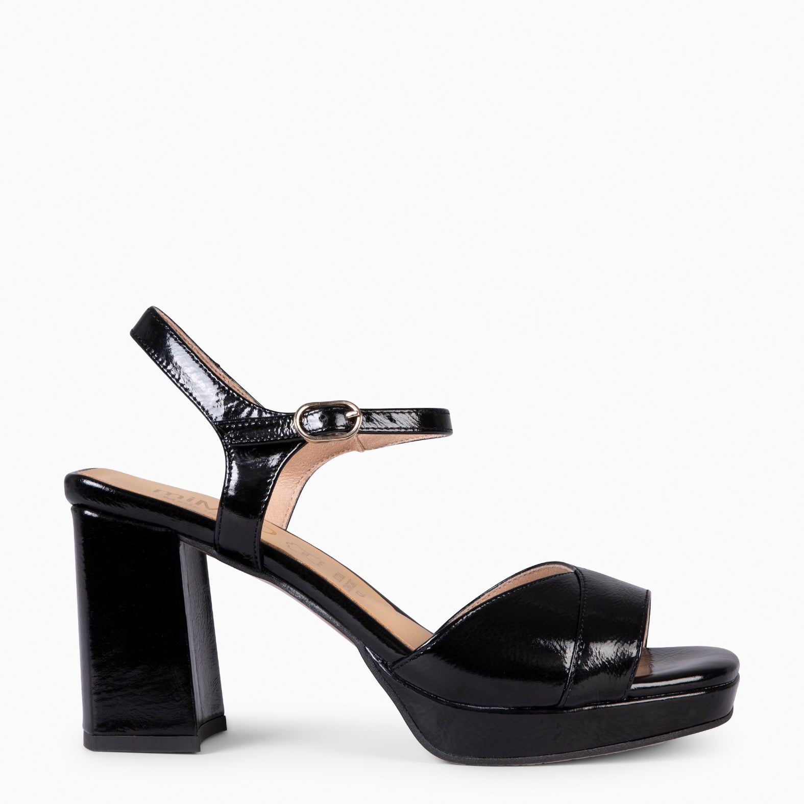 MICHELLE - ZAPATOS DE MUJER DE TACÓN ANCHO NEGRO