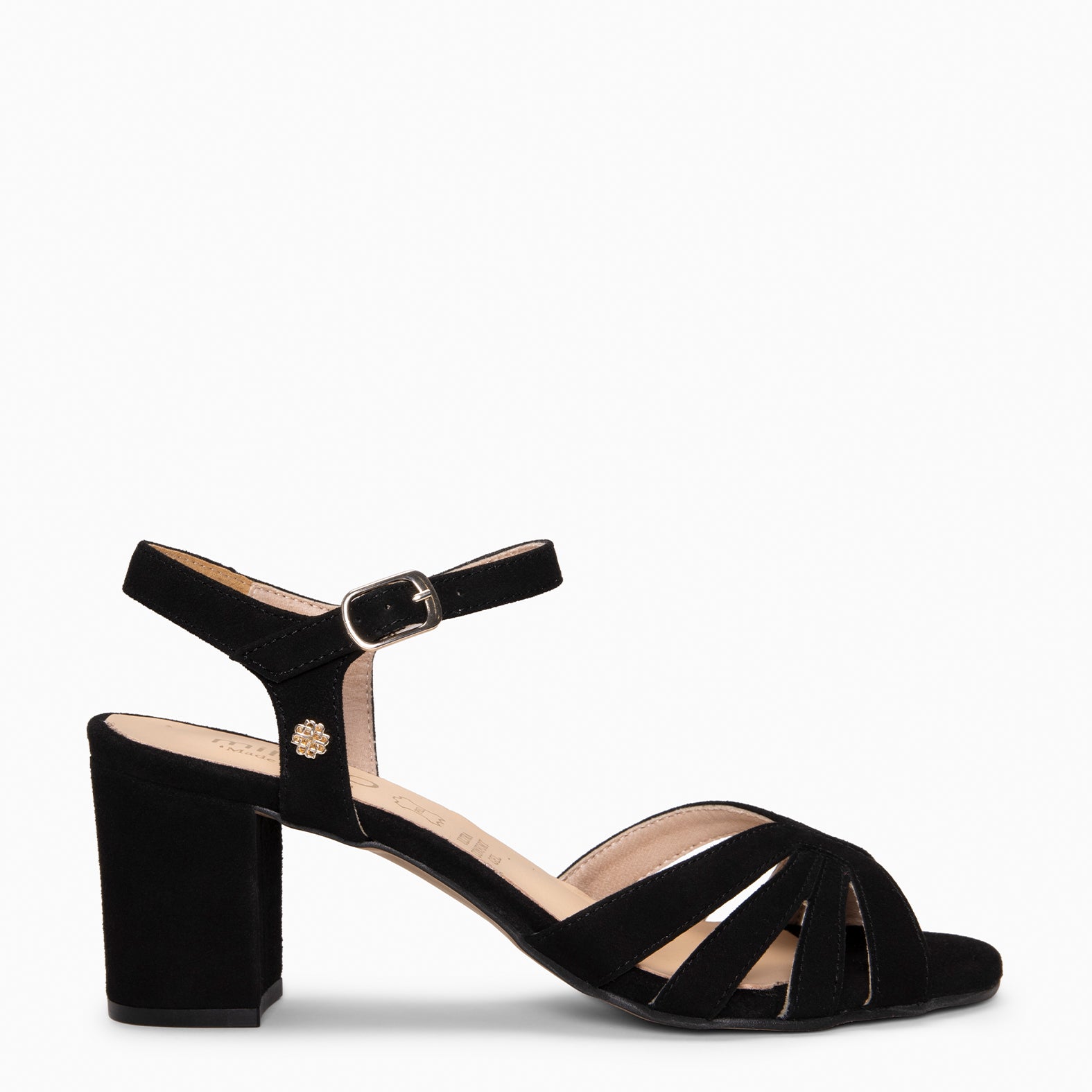 MUSE - BLACK BLOCK HEEL SANDALS