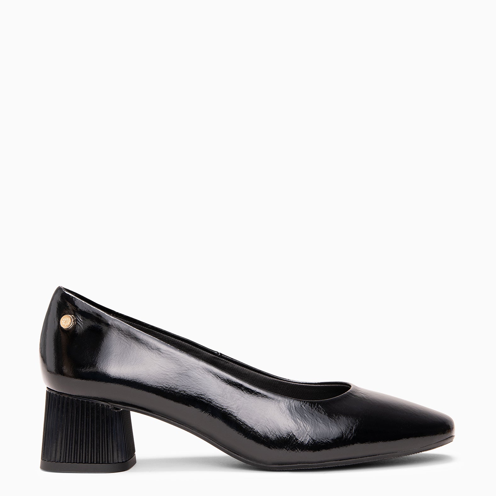 SUSY - Zapato de tacón medio texturizado NEGRO