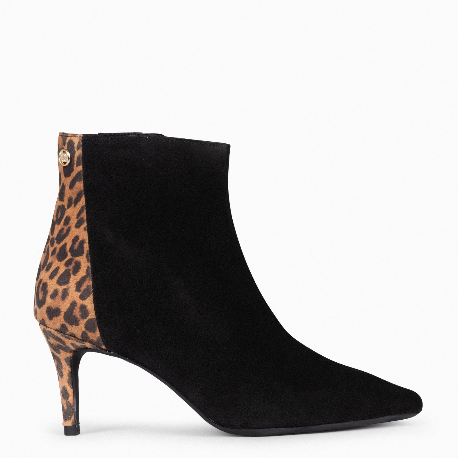 NUIT - Botín con tacón fino NEGRO LEOPARDO
