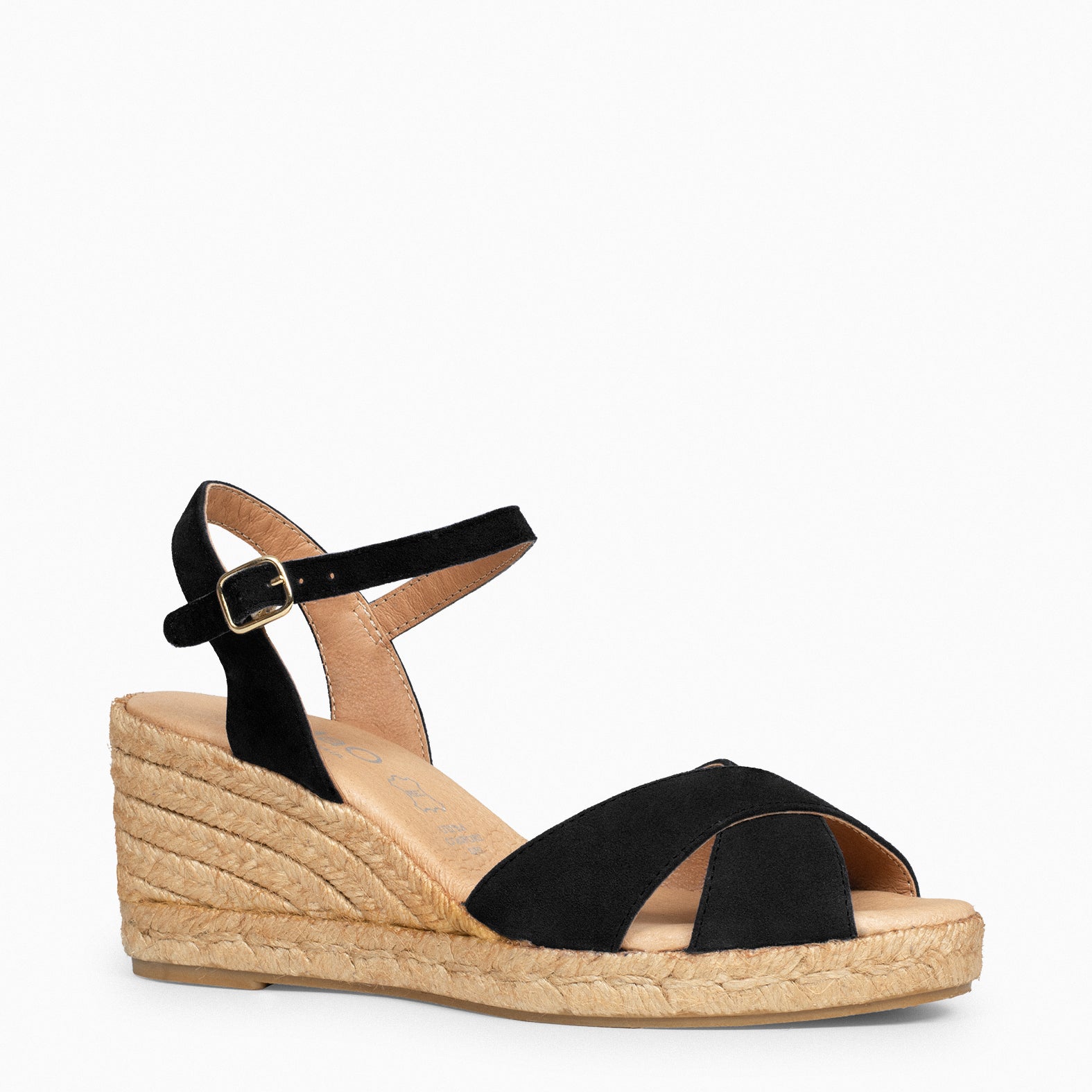 CALPE - BLACK SUEDE LEATHER ESPADRILLE