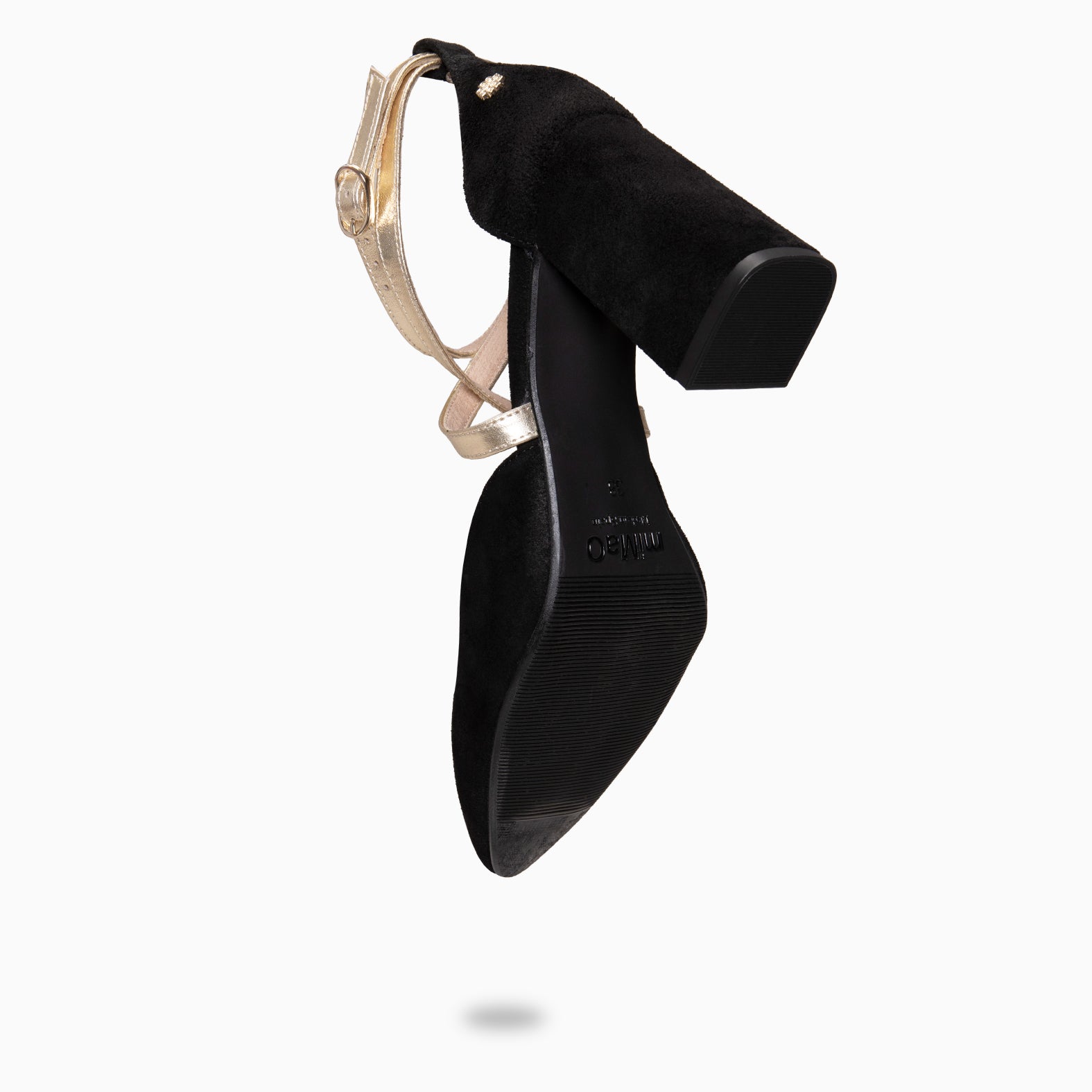 ARIEL - Zapato de tacón ancho NEGRO METAL - miMaO ®