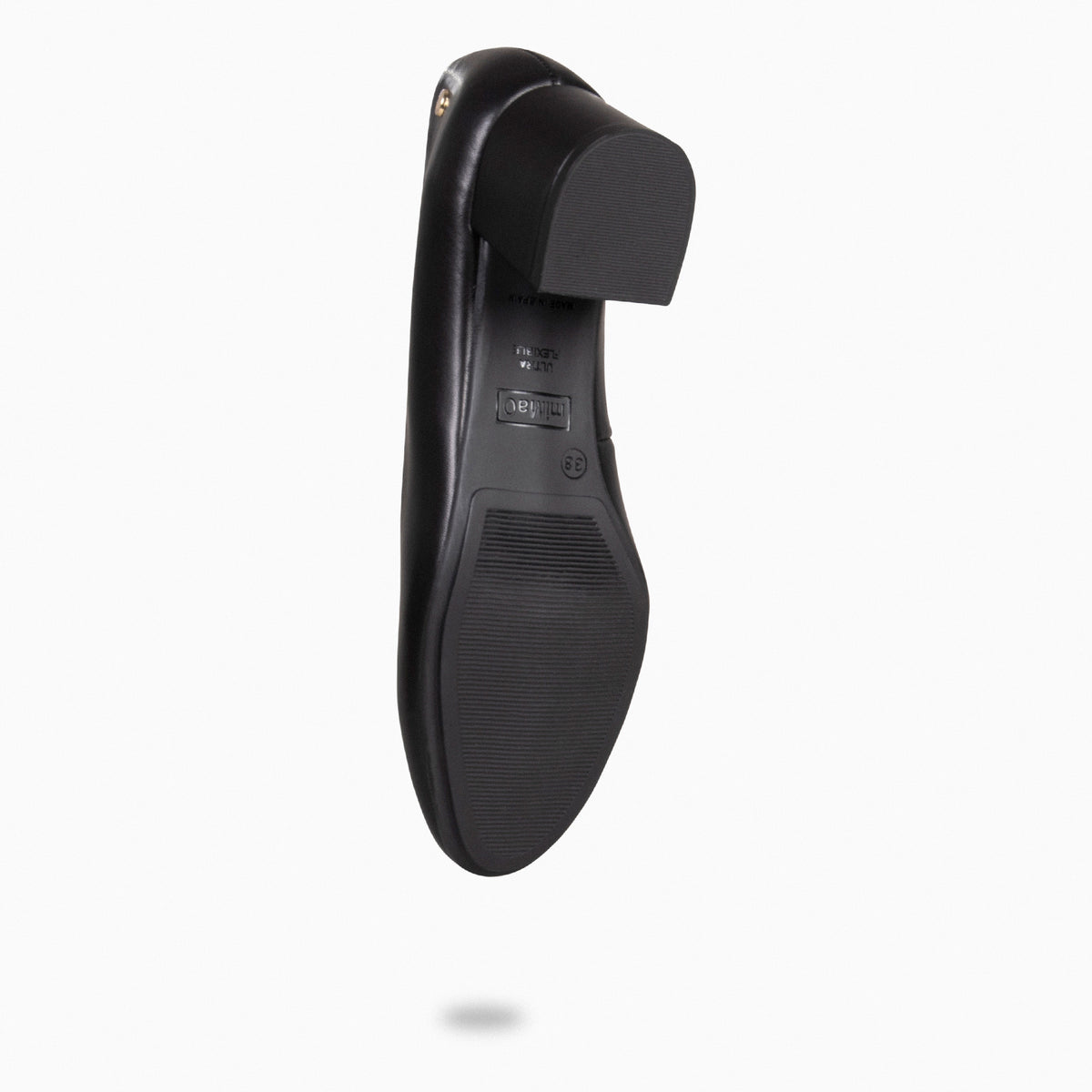 URBAN ROND SALÓN – Chaussures à talon bas en cuir NOIR