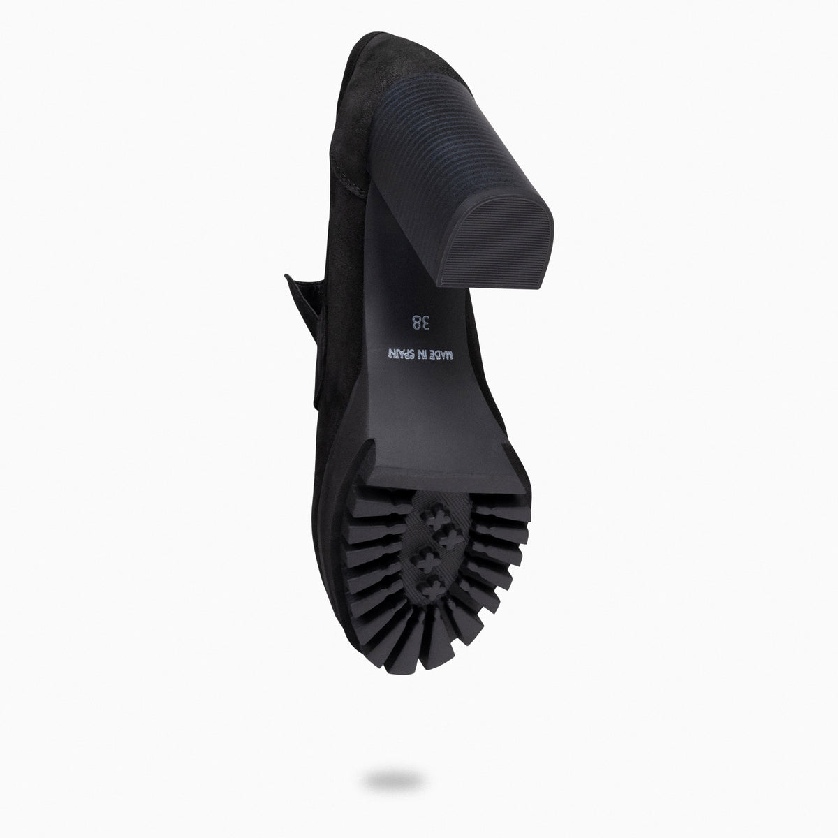 TREND – Mocasín con tacón y plataforma NEGRO